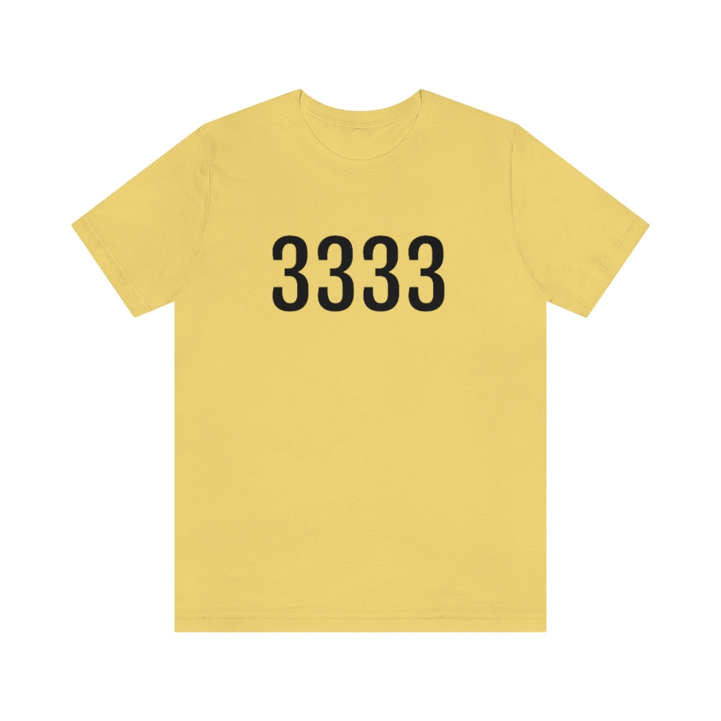 Yellow T-Shirt 3333 T-Shirt Angel Number Tee Shirt with Numbers On Them for Numbered Outfit Petrova Designs