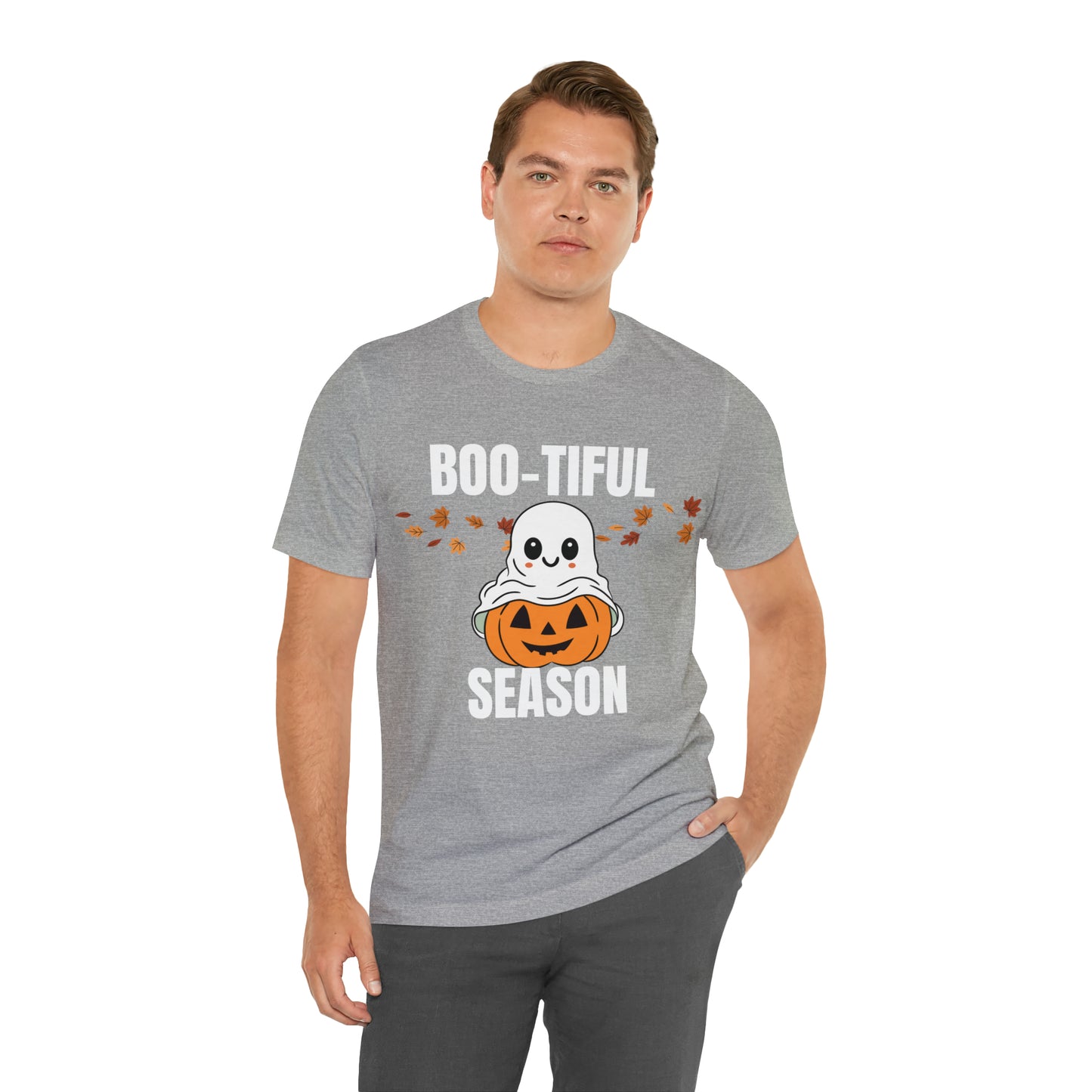 T-Shirt Shirt Halloween for Men & Women Short Sleeved Shirts for Halloween Outfit Cute Pumpkin Petrova Designs