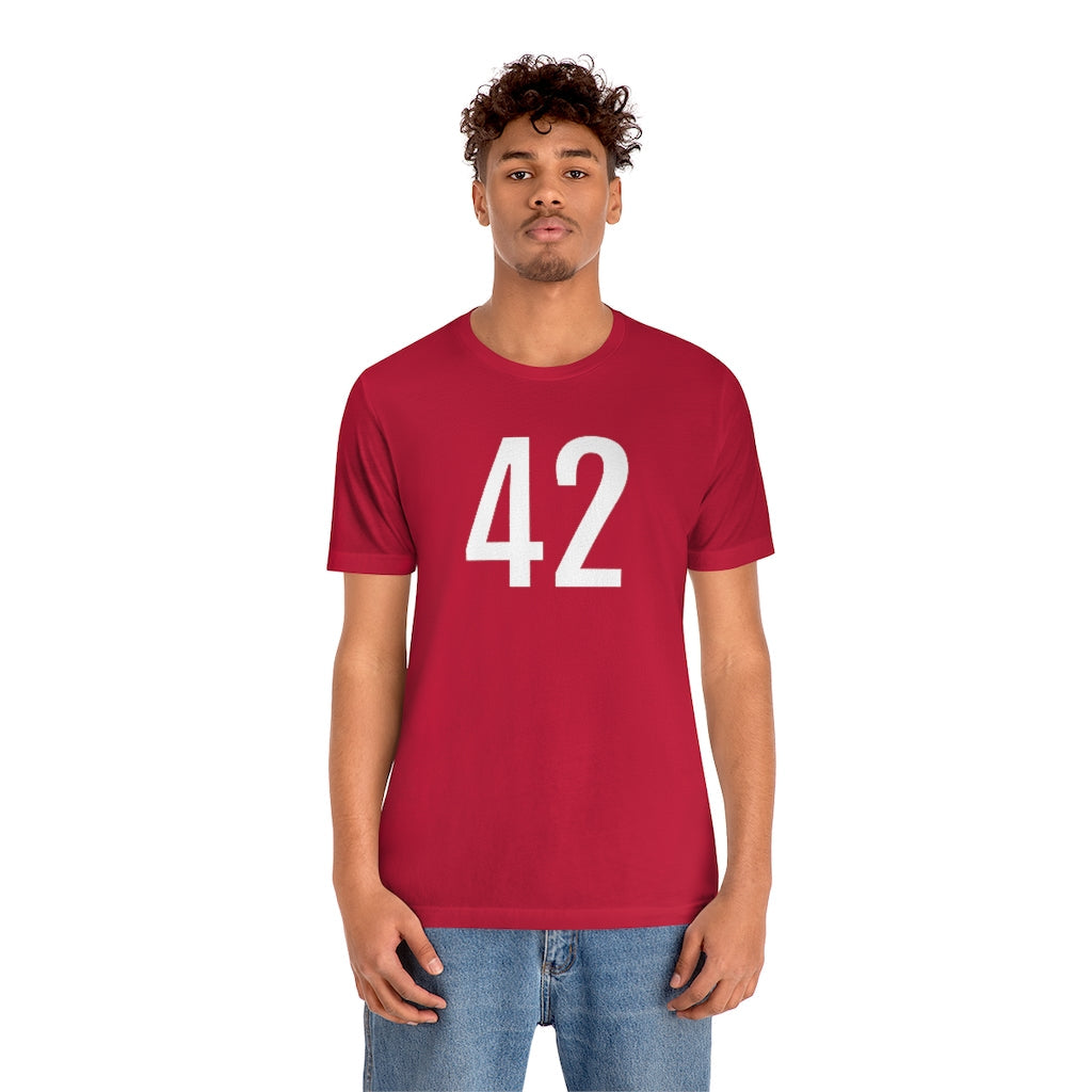 T-Shirt 42 Numbered Tee Shirt with Numbers On Them for Numbered T-Shirt Outfit Petrova Designs