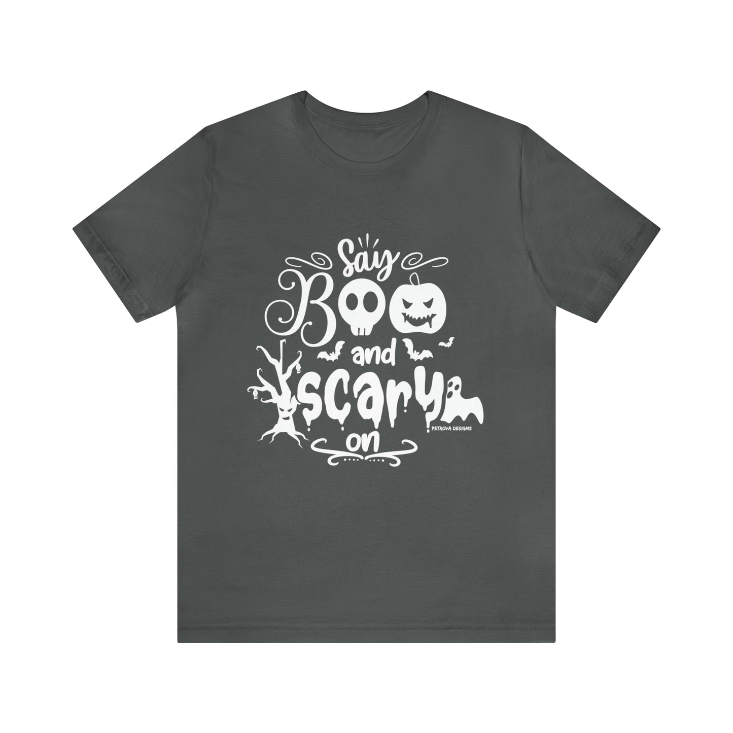 T-Shirt Halloween Shirts for Adults Halloween Black Shirts for Men and Women Scary Petrova Designs