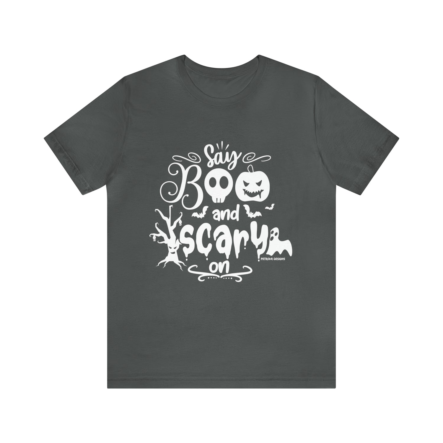 T-Shirt Halloween Shirts for Adults Halloween Black Shirts for Men and Women Scary Petrova Designs