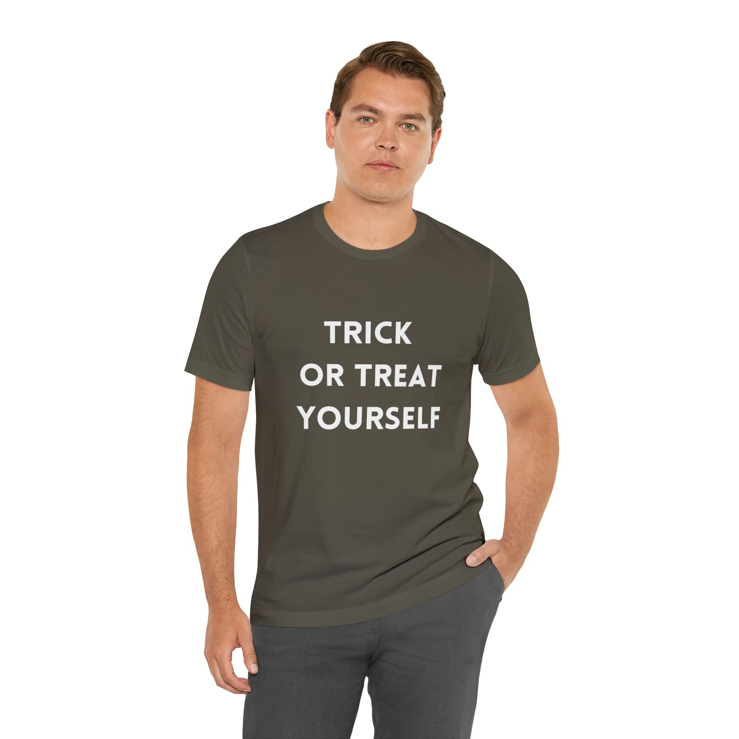 T-Shirt Shirt Halloween for Men & Women Short Sleeved Shirts for Halloween Outfit Trick or Treat Petrova Designs