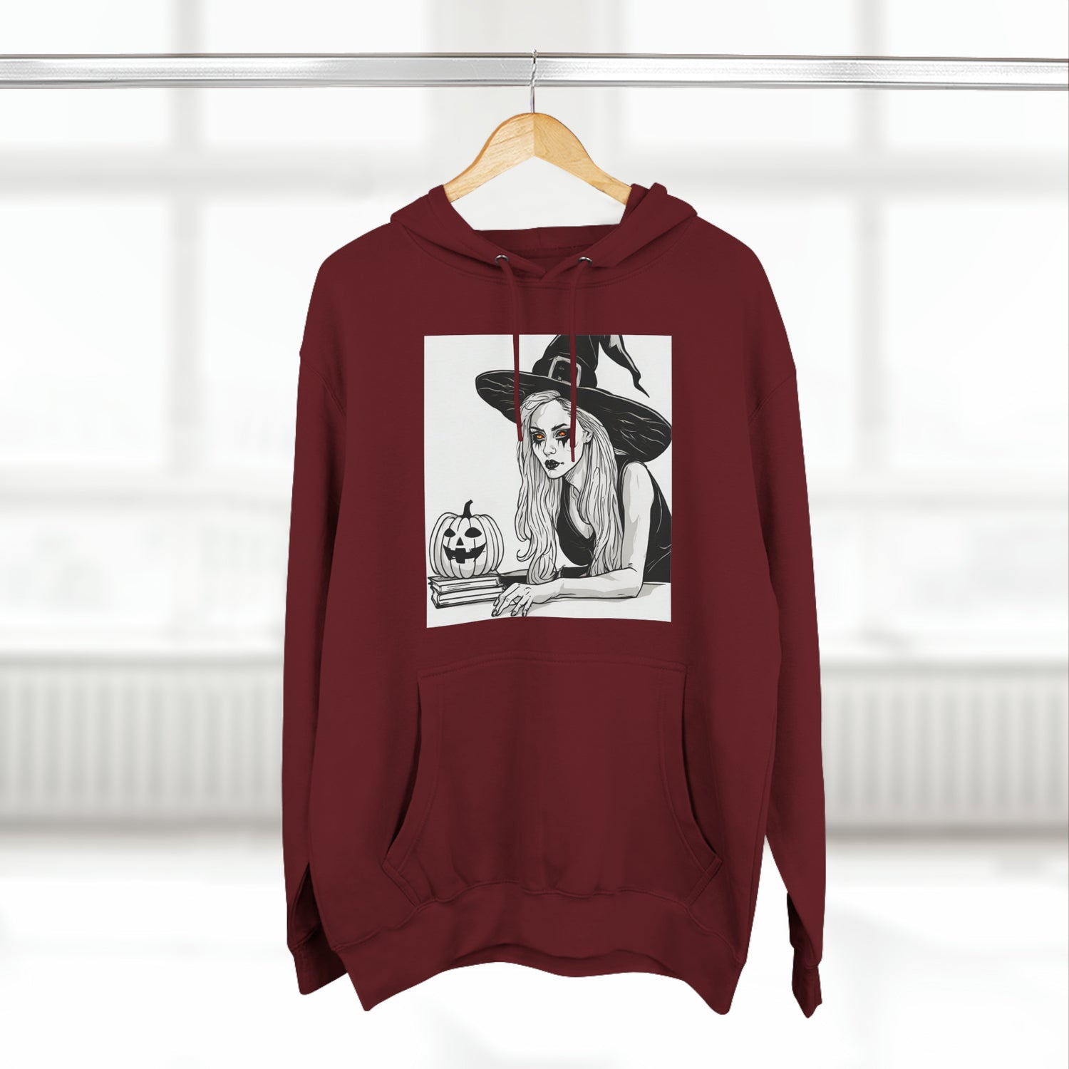 Burgundy Hoodie Hoodie Halloween Sweatshirt for Spooky Hoodies Outfits this Fall Petrova Designs