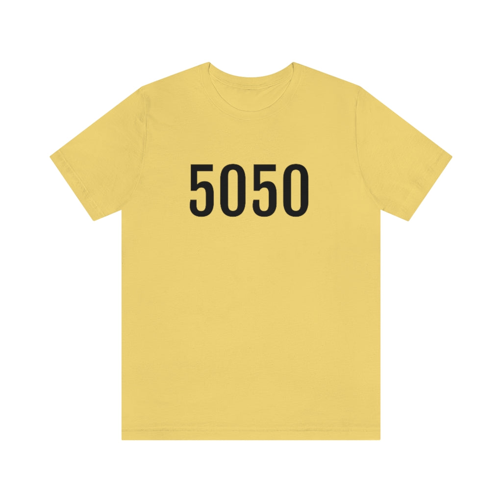 Yellow T-Shirt 5050 T-Shirt Angel Number Tee Shirt with Numbers On Them for Numbered Outfit Petrova Designs