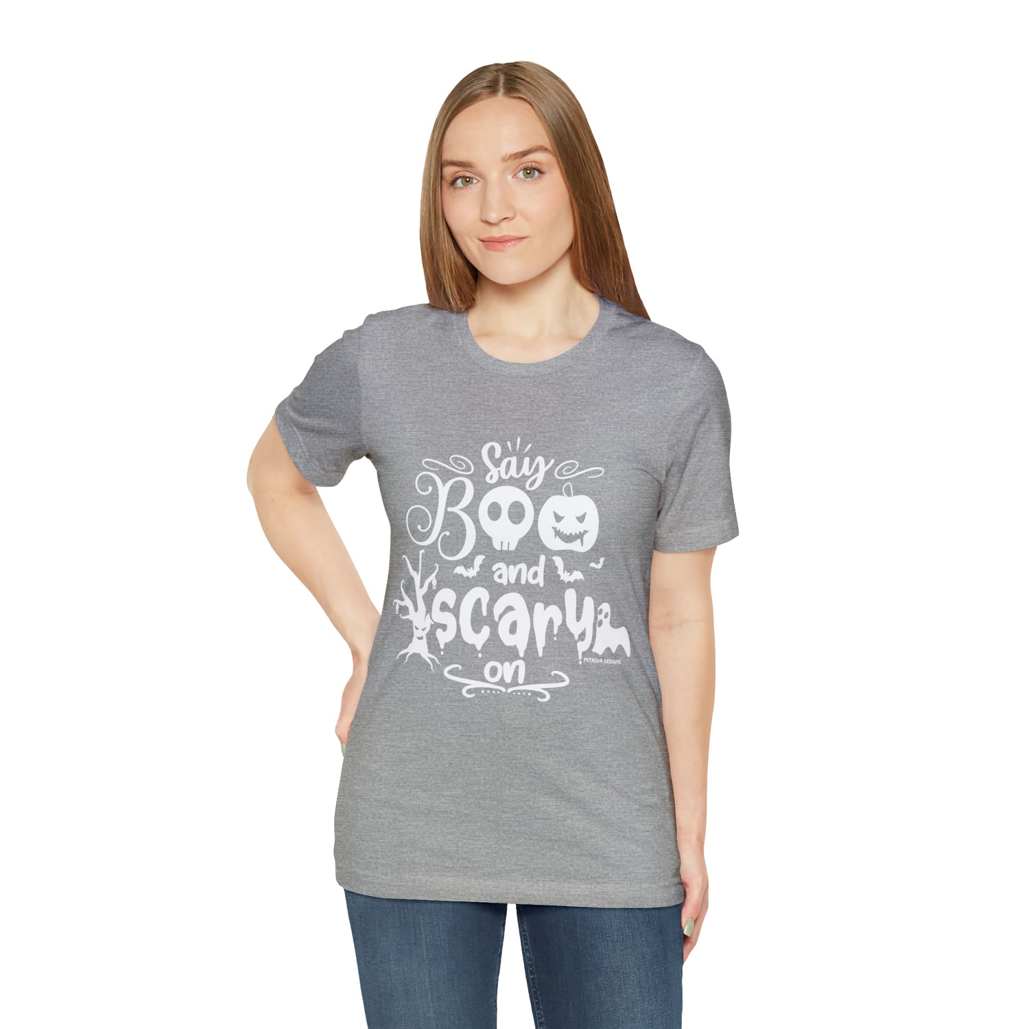 T-Shirt Halloween Shirts for Adults Halloween Black Shirts for Men and Women Scary Petrova Designs