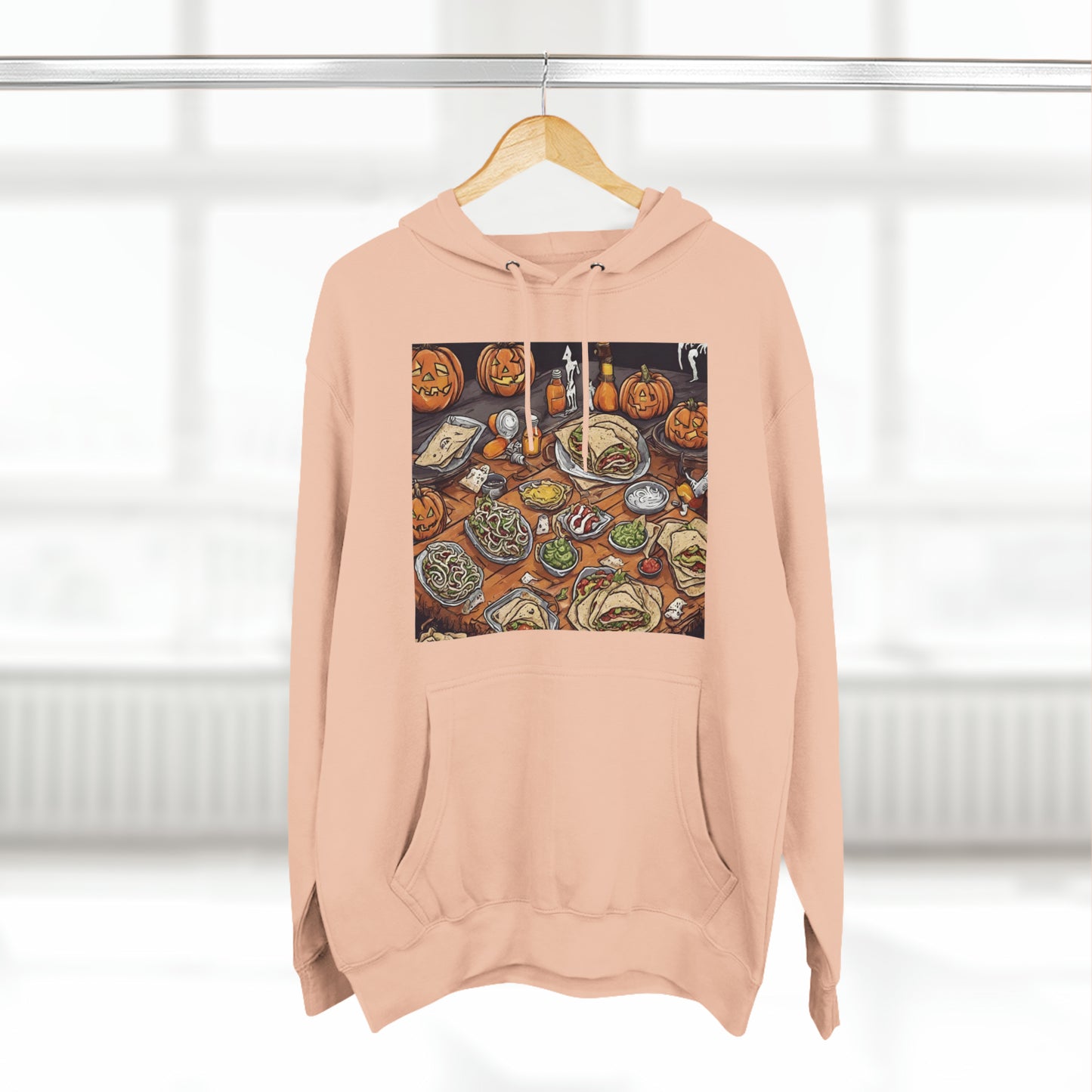 Pale Pink Hoodie Halloween Hoodie Design for Sweatshirt Outfit Fall Petrova Designs