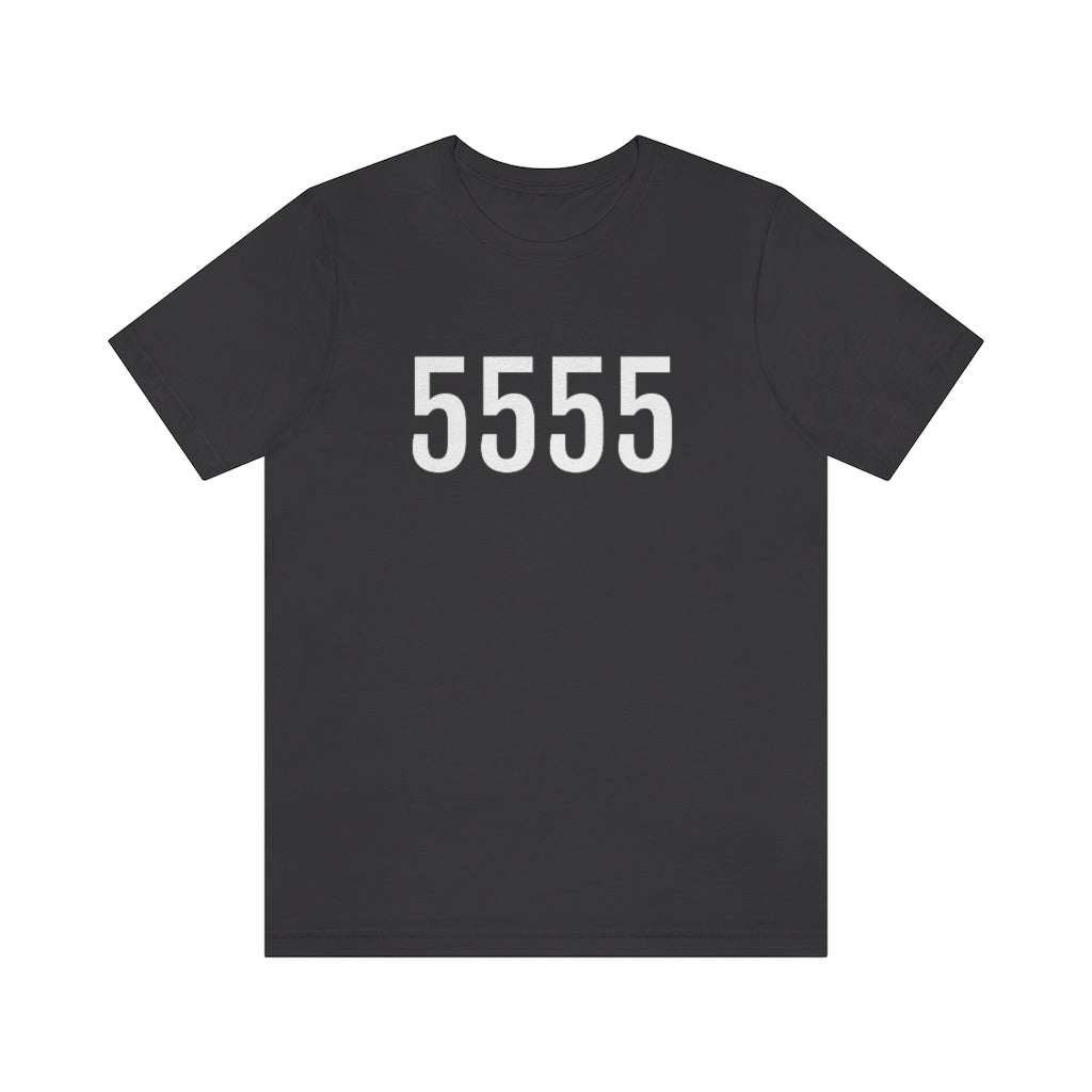 Dark Grey T-Shirt 5555 T-Shirt Angel Number Tee Shirt with Numbers On Them for Numbered Outfit Petrova Designs