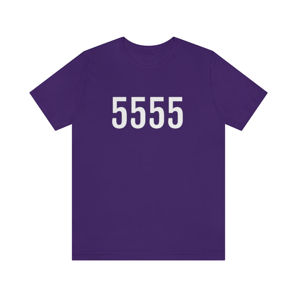 Team Purple T-Shirt 5555 T-Shirt Angel Number Tee Shirt with Numbers On Them for Numbered Outfit Petrova Designs