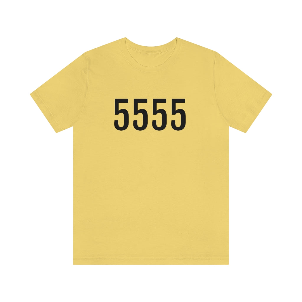 Yellow T-Shirt 5555 T-Shirt Angel Number Tee Shirt with Numbers On Them for Numbered Outfit Petrova Designs
