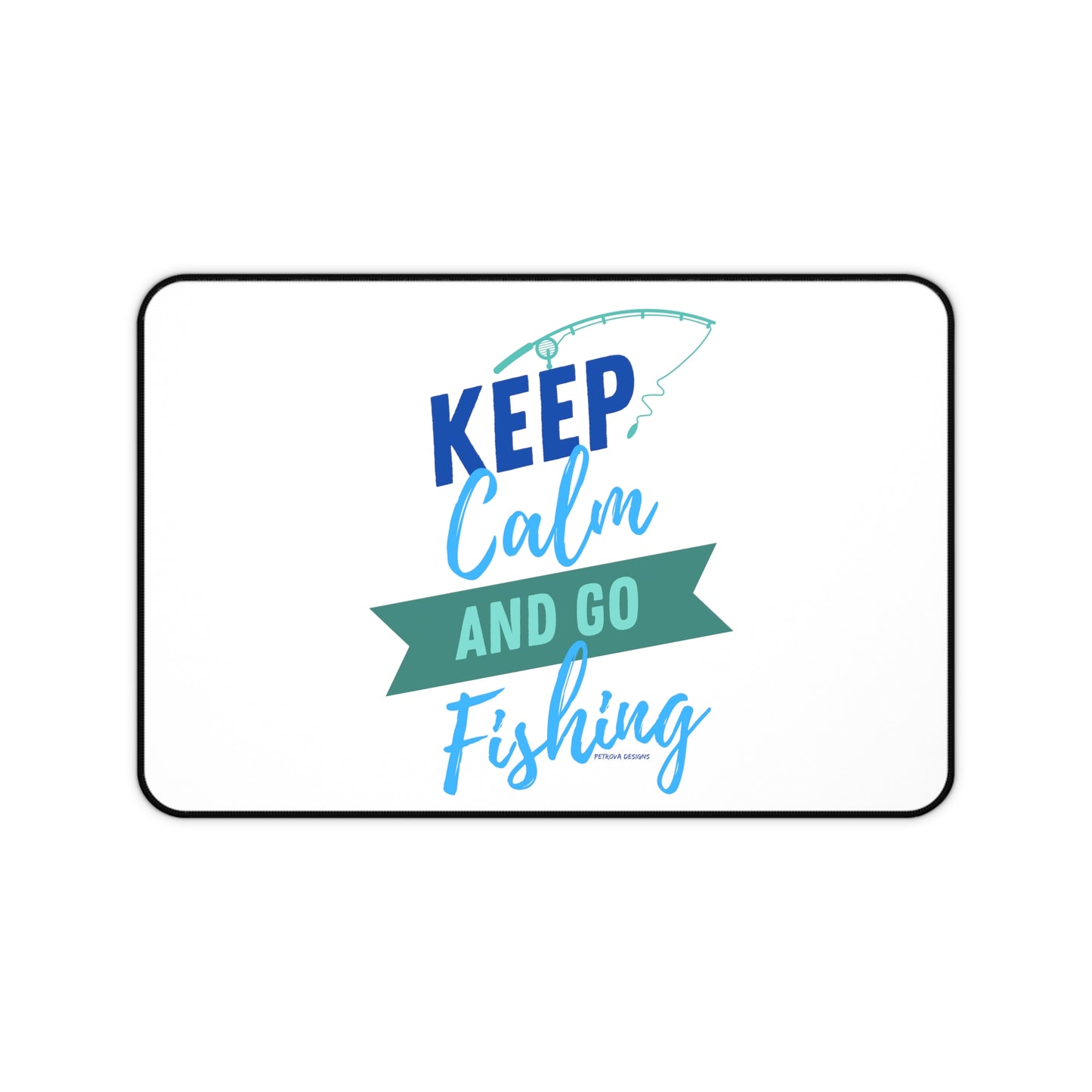 Home Decor Desk Mat for Desk Decor and Desk Organization Desk Accessory for your Desk Aesthetic Fishing Hobby Petrova Designs