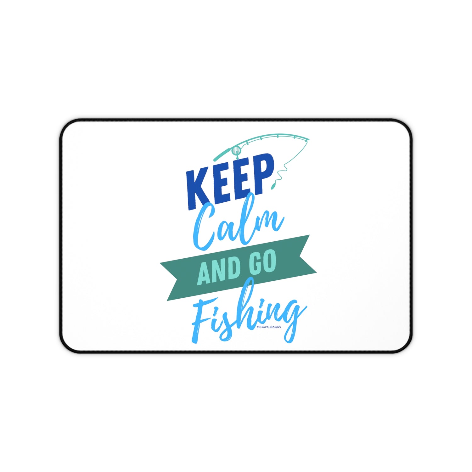 Home Decor Desk Mat for Desk Decor and Desk Organization Desk Accessory for your Desk Aesthetic Fishing Hobby Petrova Designs