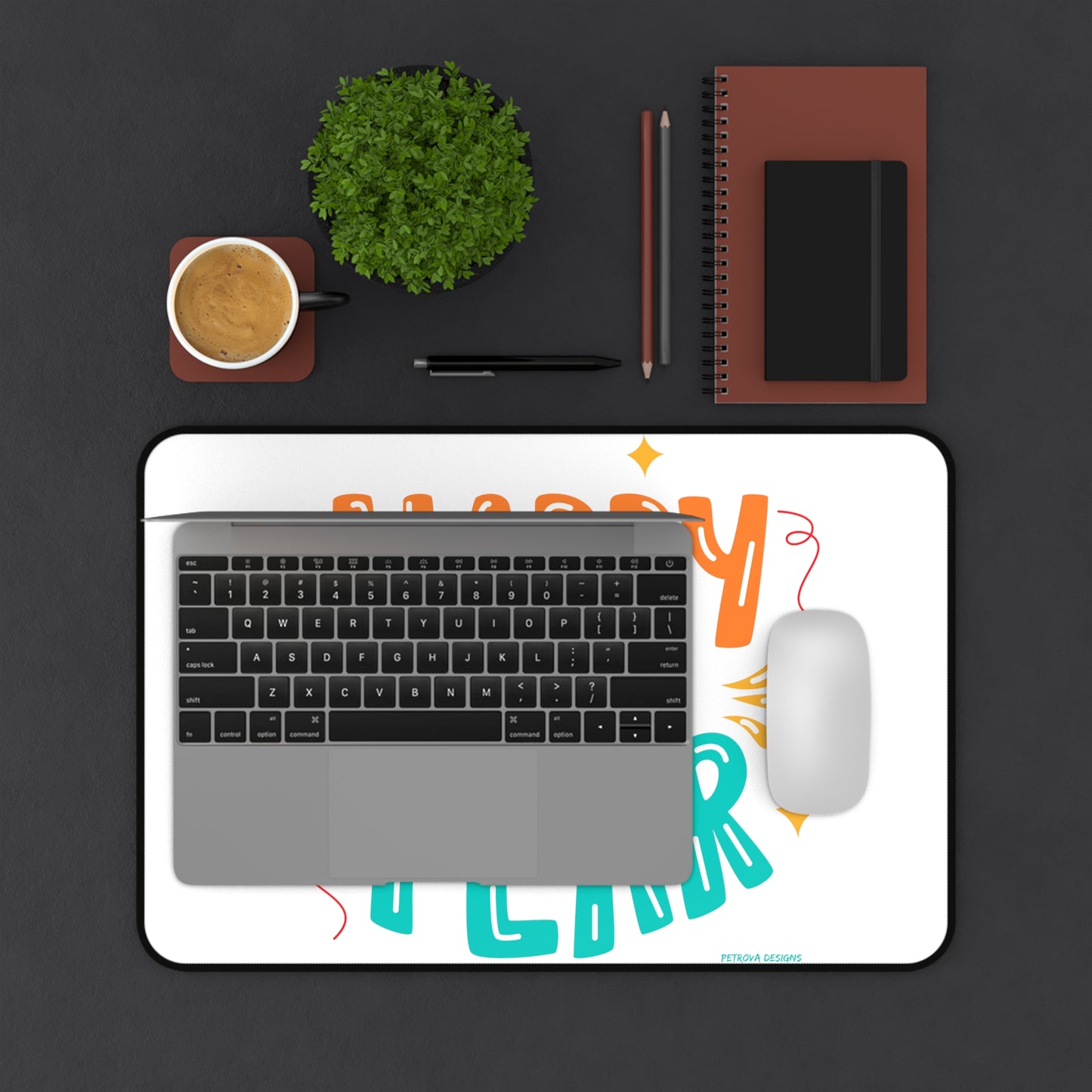 Home Decor Desk Decorating Computer Desk Mat for Desk Organization and Desk Aesthetic Decor New Year Petrova Designs