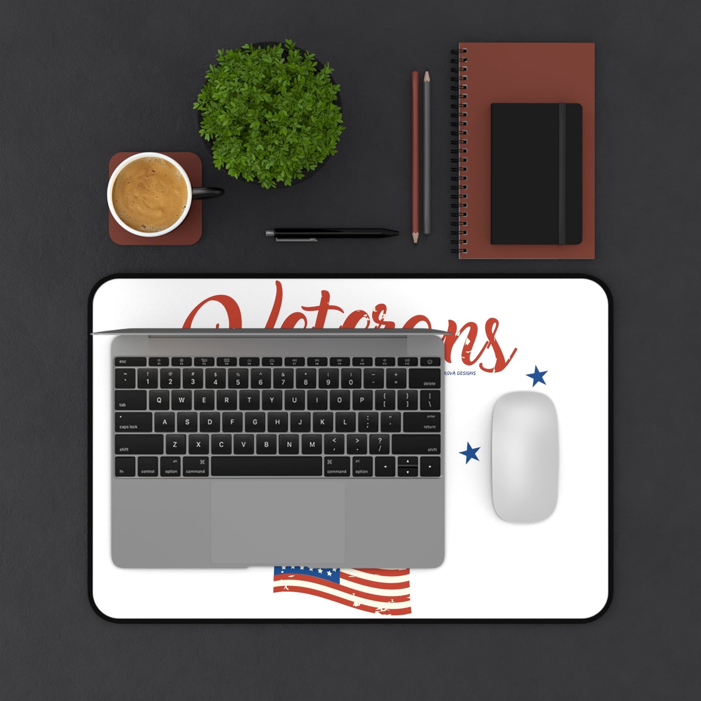 Home Decor Desk Decorating Computer Desk Mat for Desk Organization and Desk Aesthetic Decor Veterans day Petrova Designs