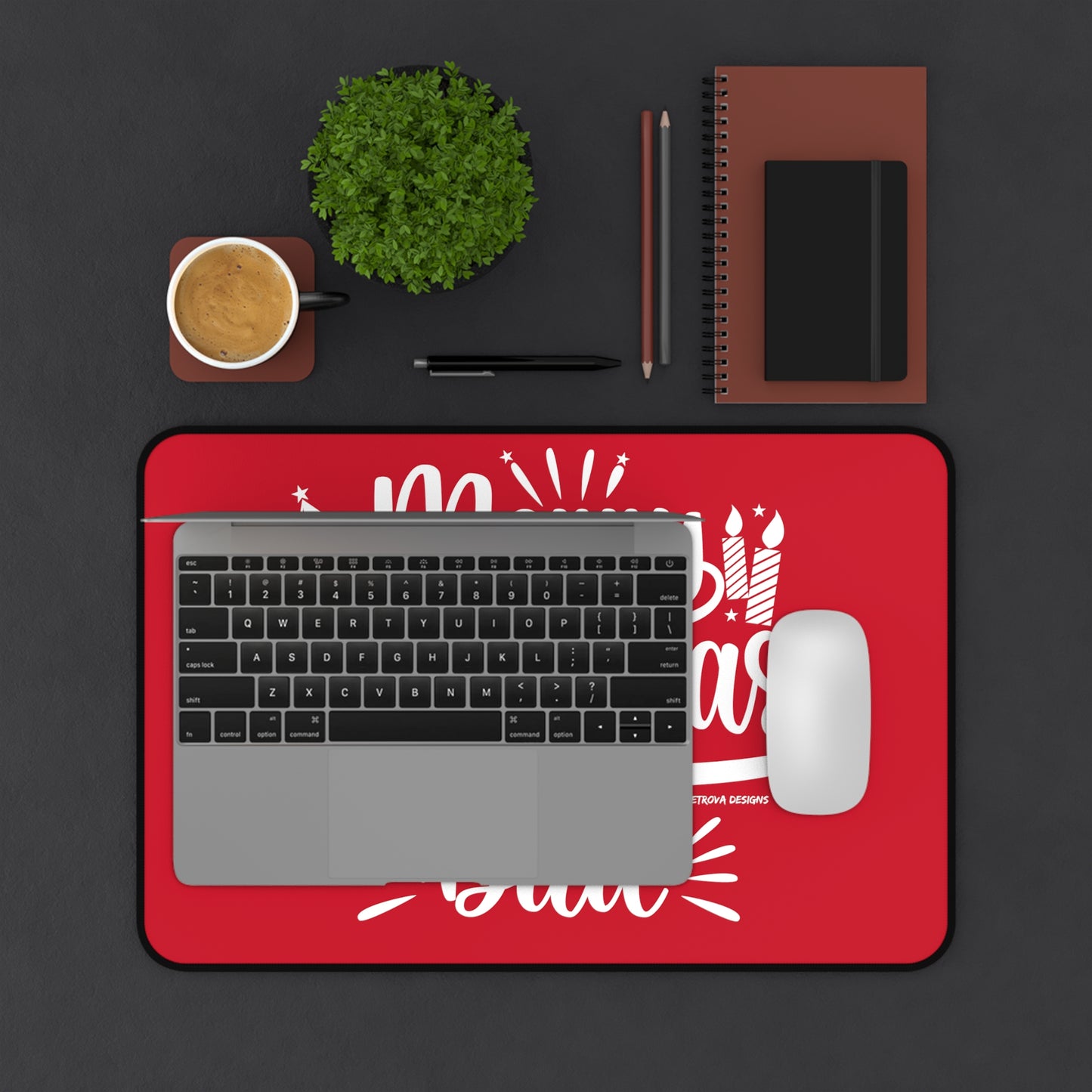 Home Decor Christmas Computer Desk Mat for Desk Organization and Aesthetic Desk Decor Petrova Designs