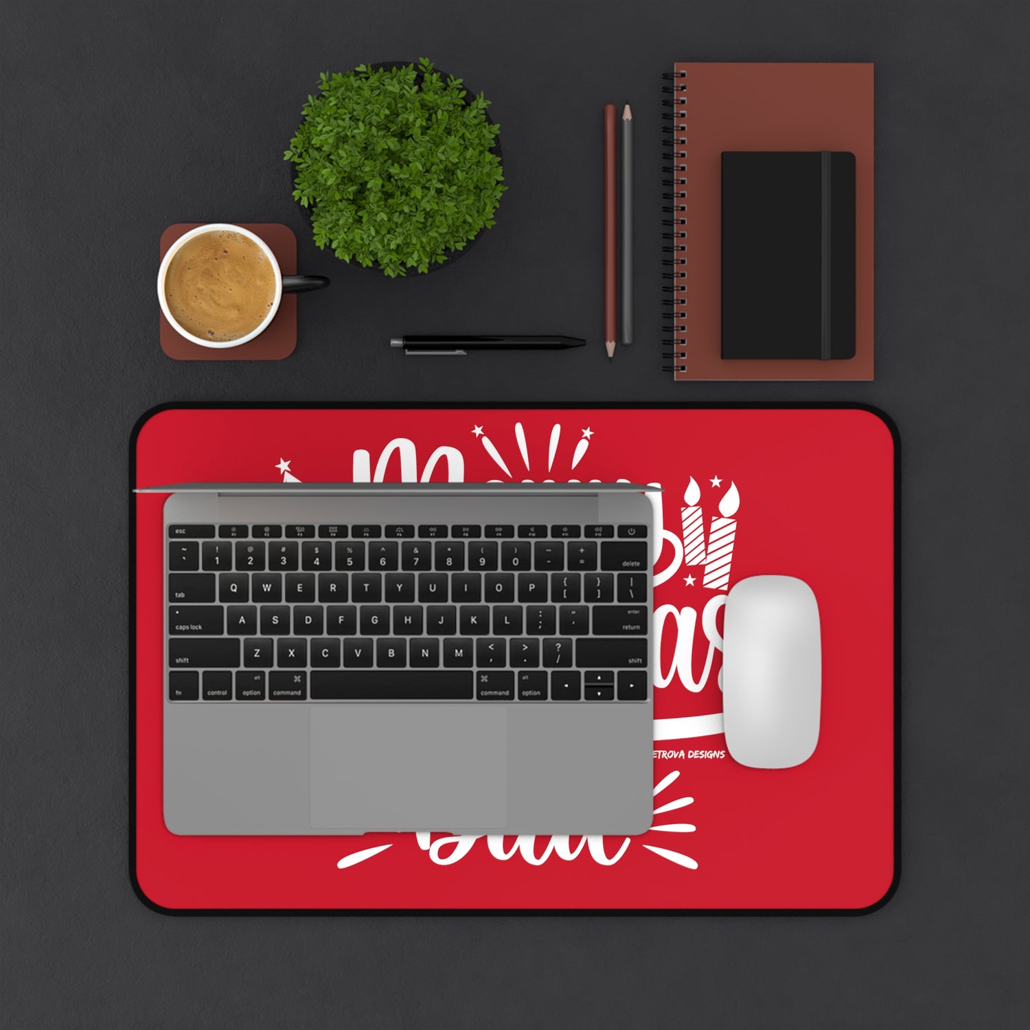 Home Decor Christmas Computer Desk Mat for Desk Organization and Aesthetic Desk Decor Petrova Designs