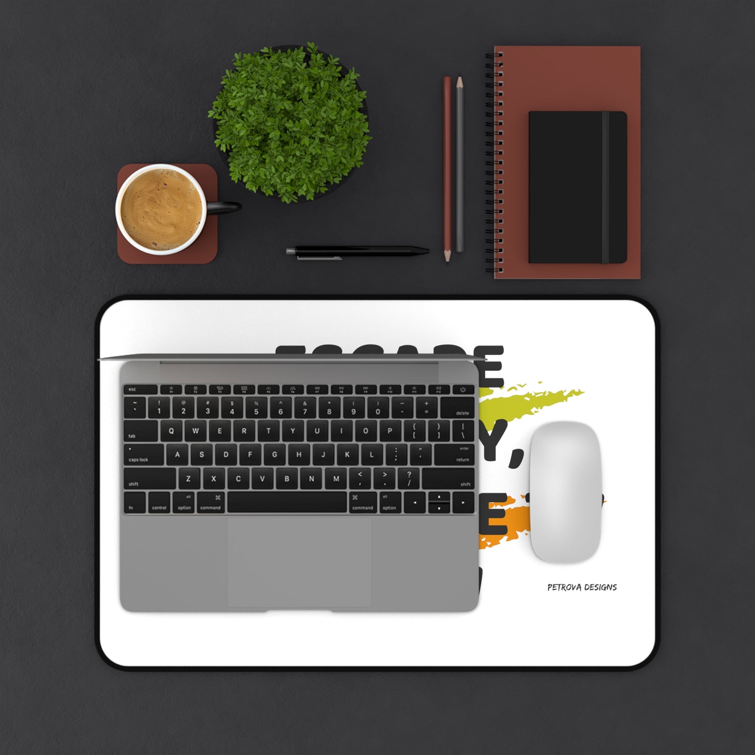 Home Decor Computer Desk Mat for Desk Organization and Aesthetic Desk Decor Petrova Designs