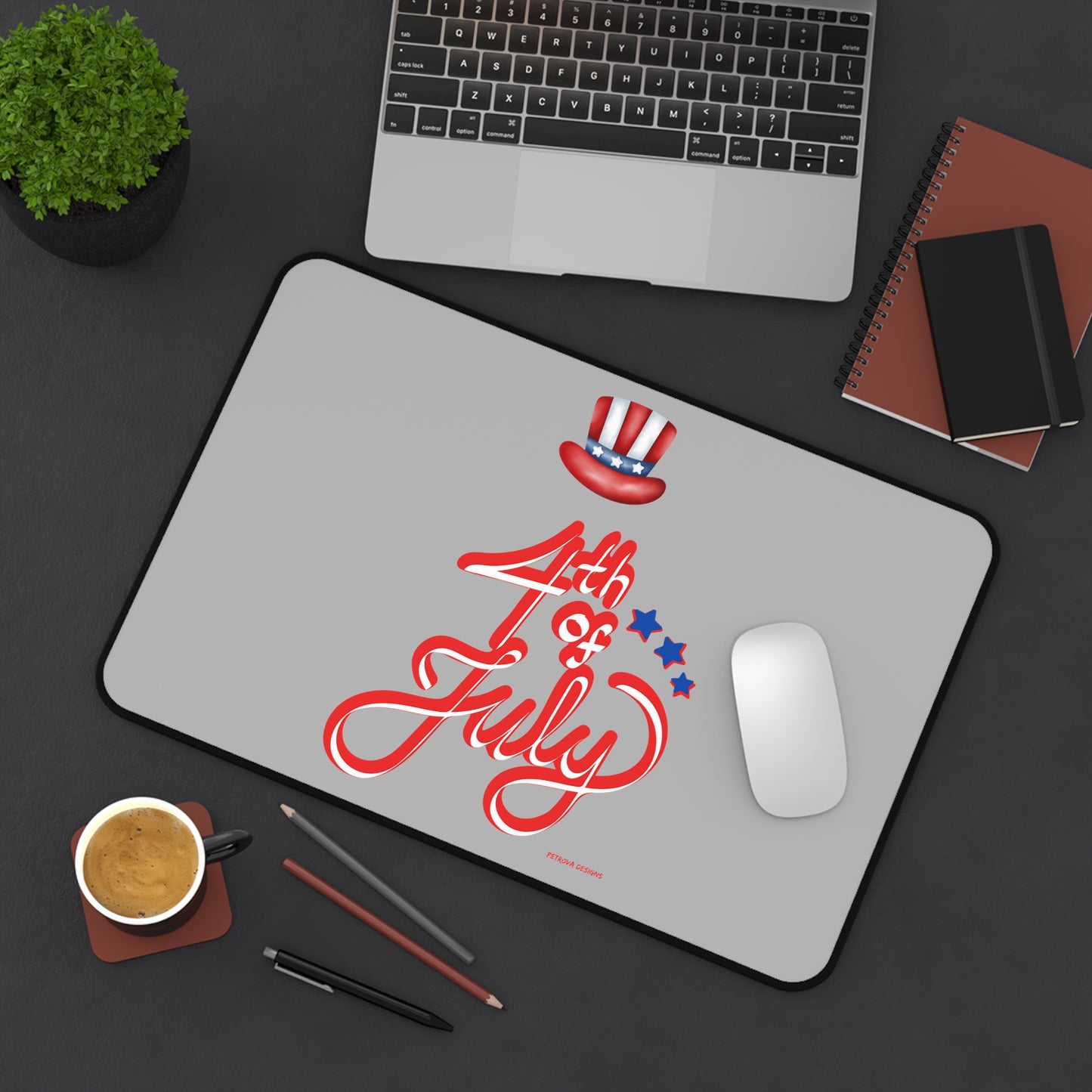 Home Decor Desk Pad Desk Accessory for Desk Organization of your Computer or Mouse 4th of July Independence Day Petrova Designs