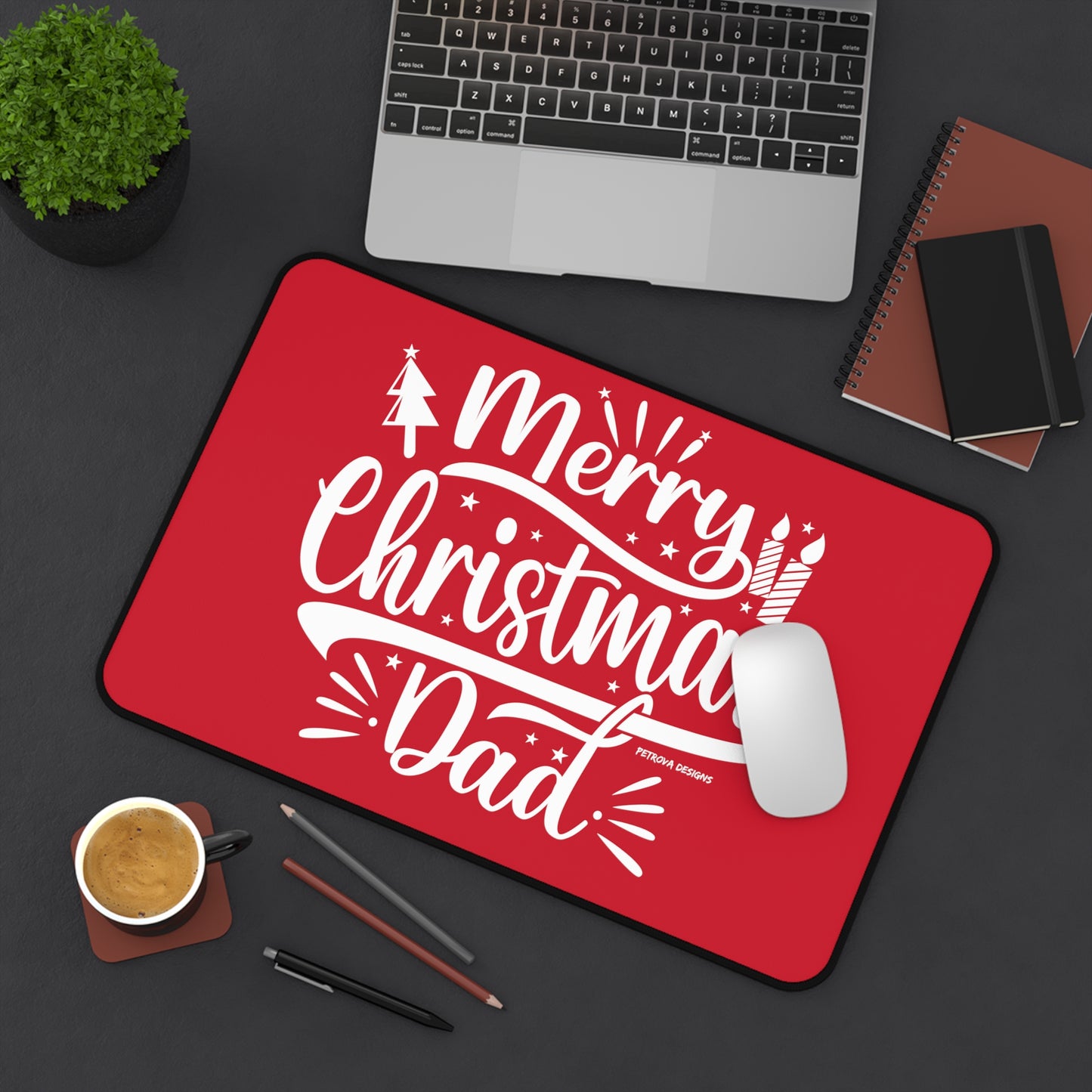 Home Decor Christmas Computer Desk Mat for Desk Organization and Aesthetic Desk Decor Petrova Designs