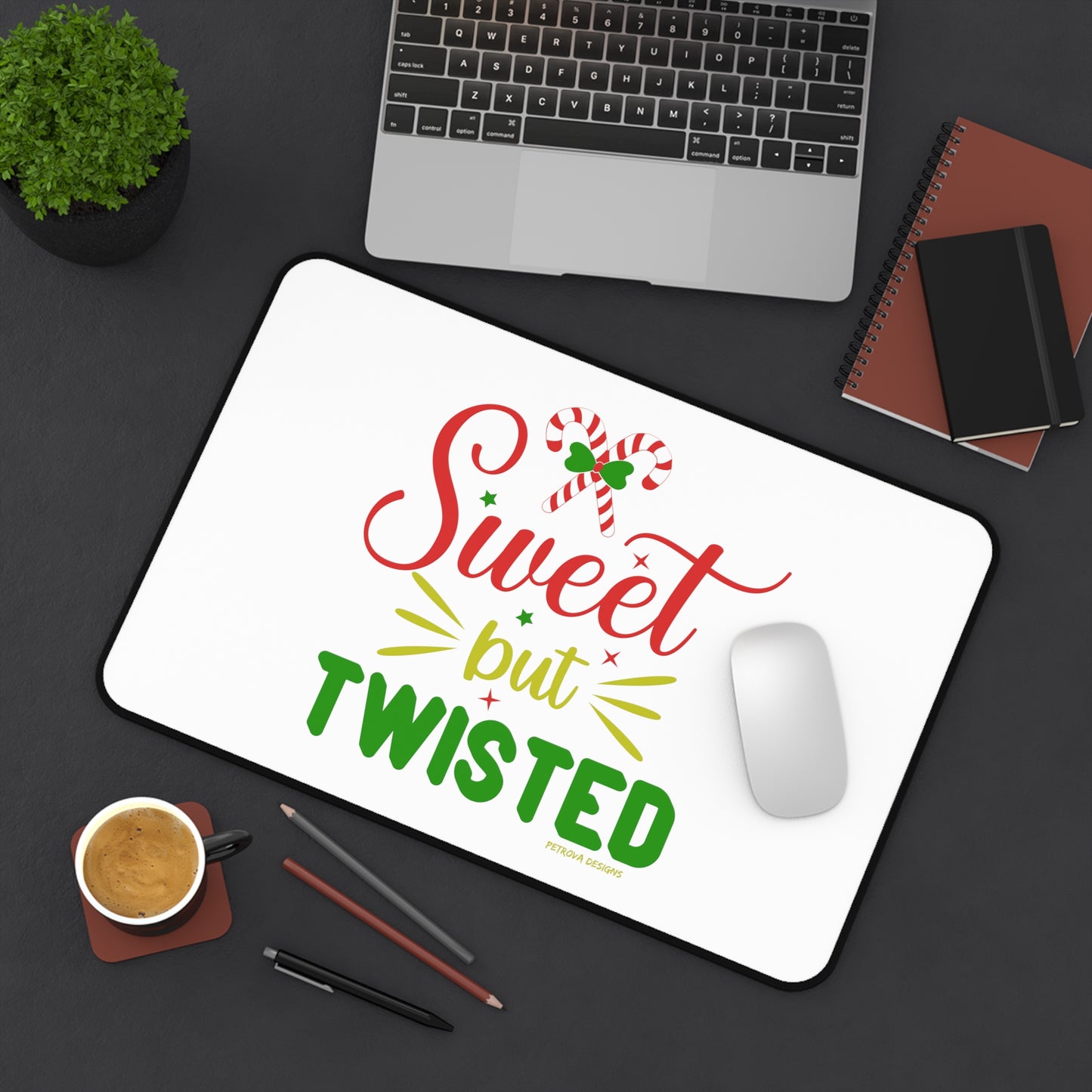 Home Decor Computer Desk Mat for Desk Organization and Aesthetic Desk Decor Christmas Petrova Designs