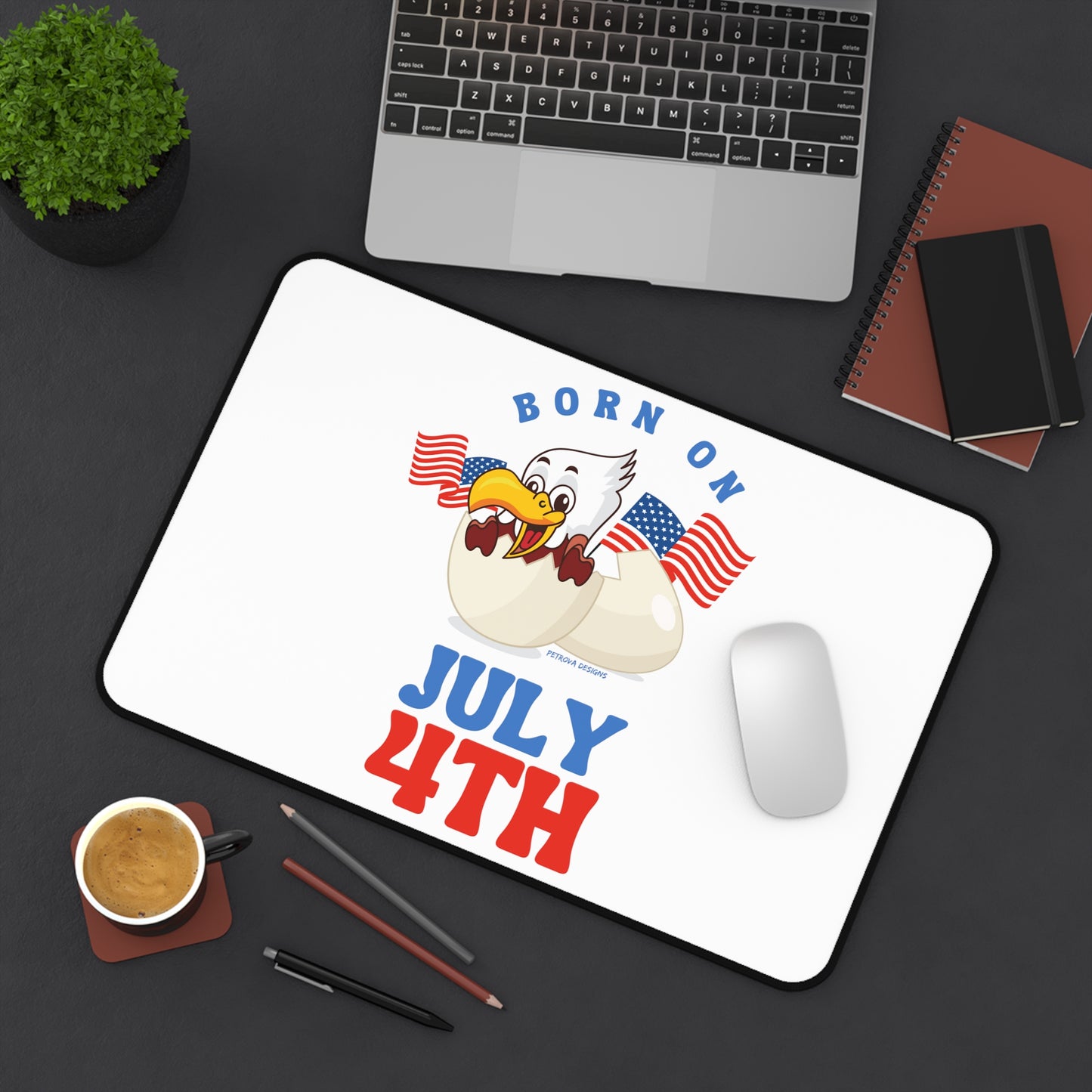 Home Decor Desk Pad Desk Accessory for Desk Organization of your Computer or Mouse 4th of July Independence Day Petrova Designs