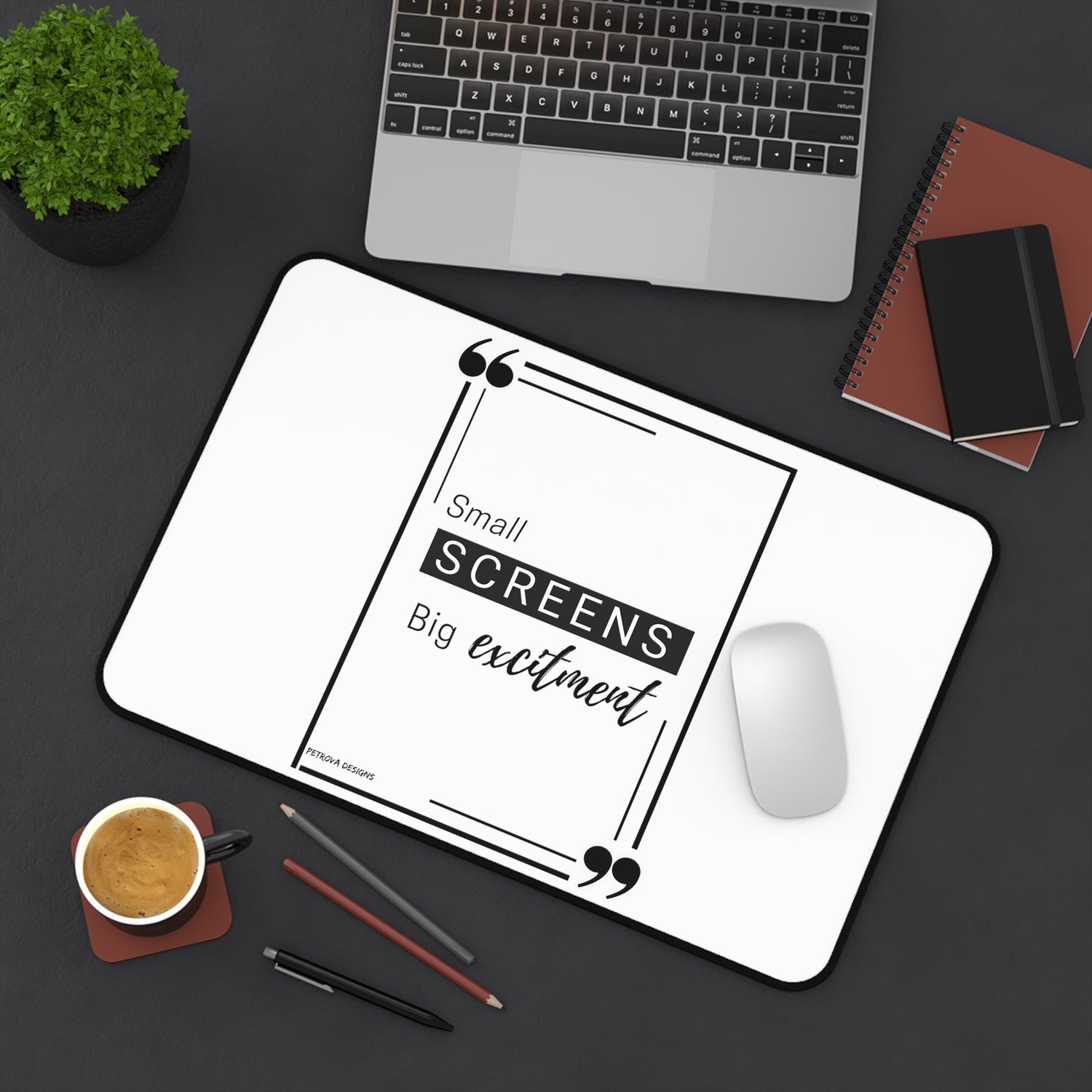 Home Decor Computer Desk Mat for Desk Organization and Aesthetic Desk Decor Petrova Designs