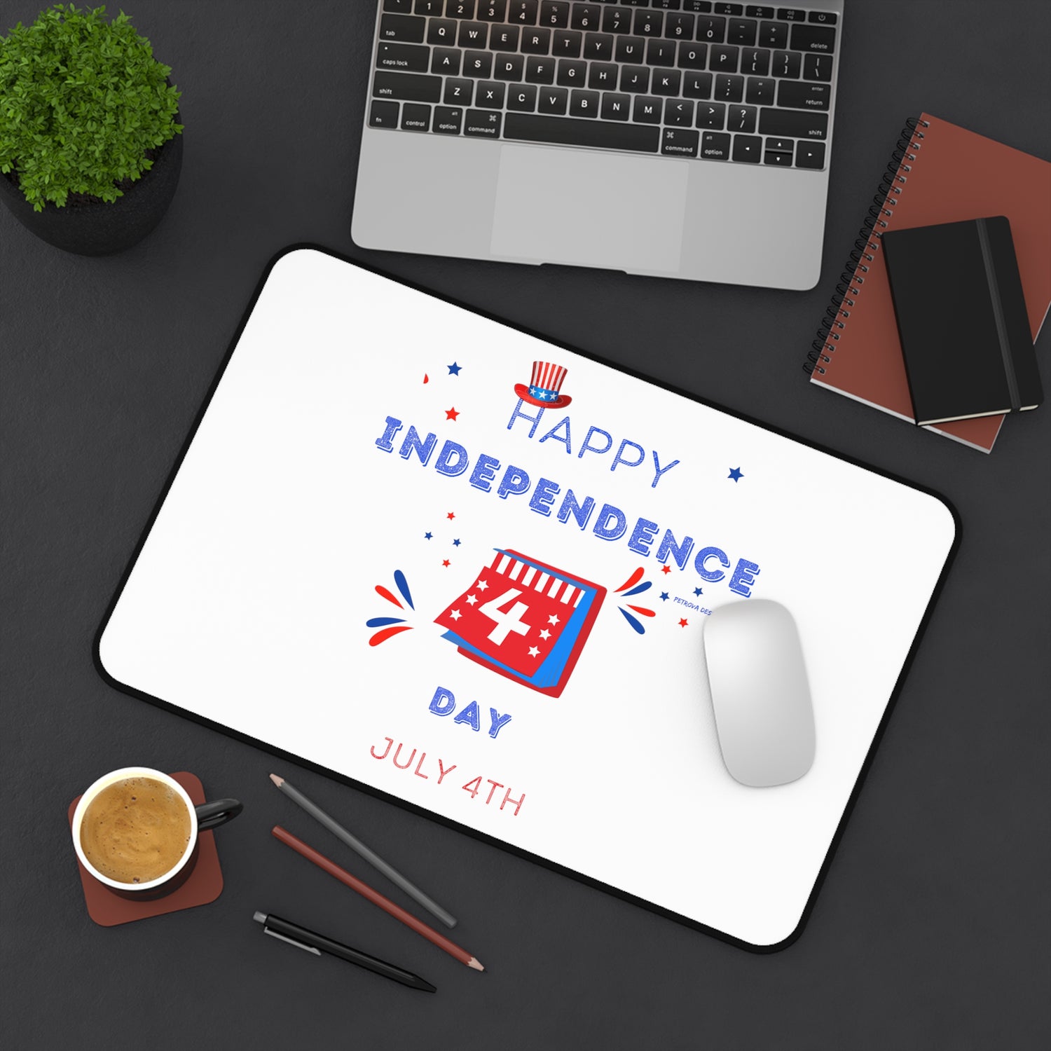 Home Decor Desk Pad Desk Accessory for Desk Organization of your Computer or Mouse 4th of July Petrova Designs