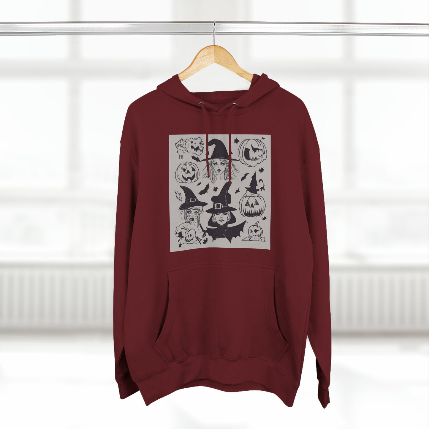 Burgundy Hoodie Halloween Sweatshirt Aesthetic for Hoody Halloween Costume this Fall Petrova Designs