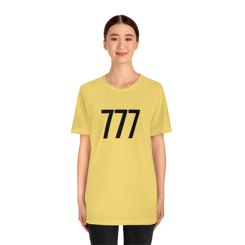 T-Shirt 777 T-Shirt Angel Number Tee Shirt with Numbers On Them for Numbered Outfit Petrova Designs