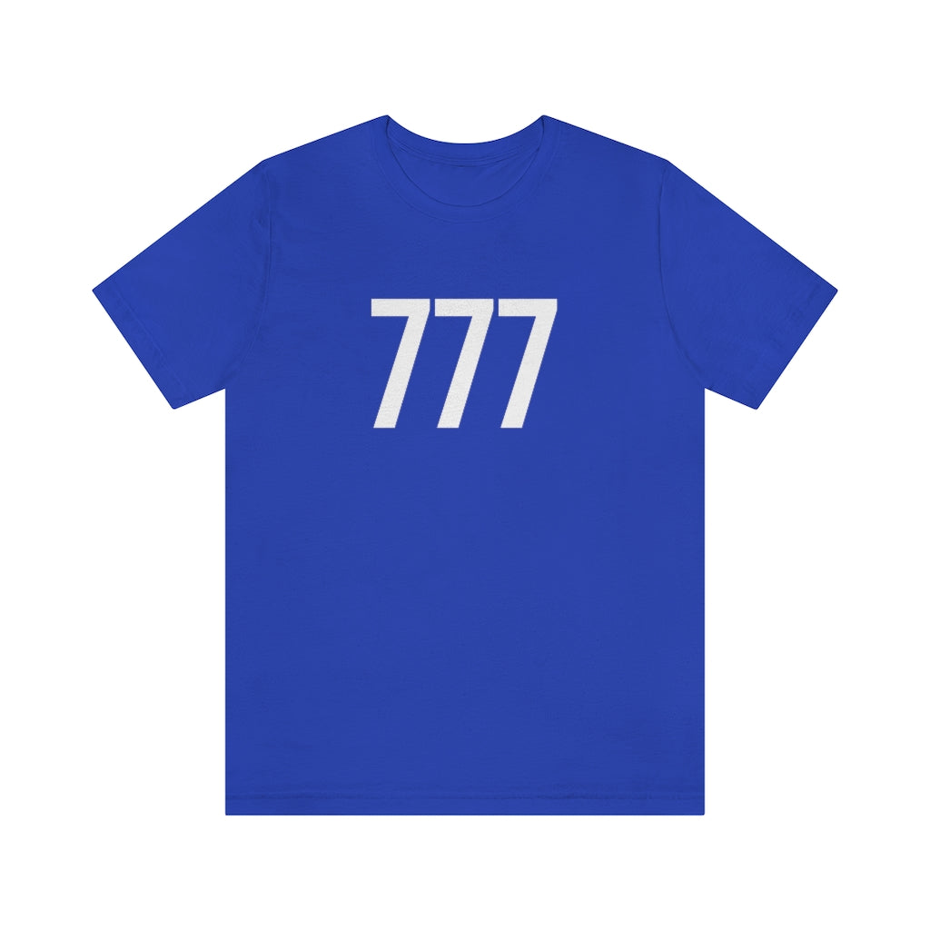 True Royal T-Shirt 777 T-Shirt Angel Number Tee Shirt with Numbers On Them for Numbered Outfit Petrova Designs