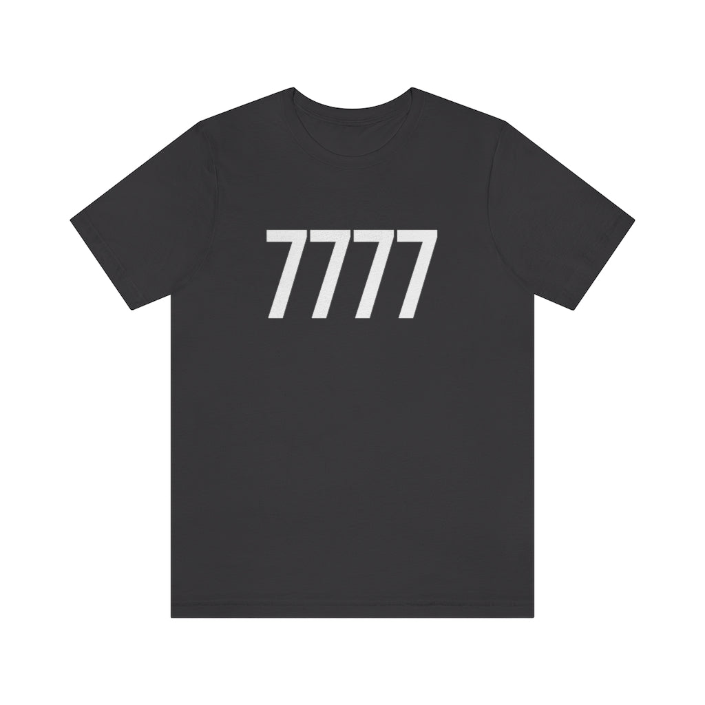 Dark Grey T-Shirt 7777 T-Shirt Angel Number Tee Shirt with Numbers On Them for Numbered Outfit Petrova Designs