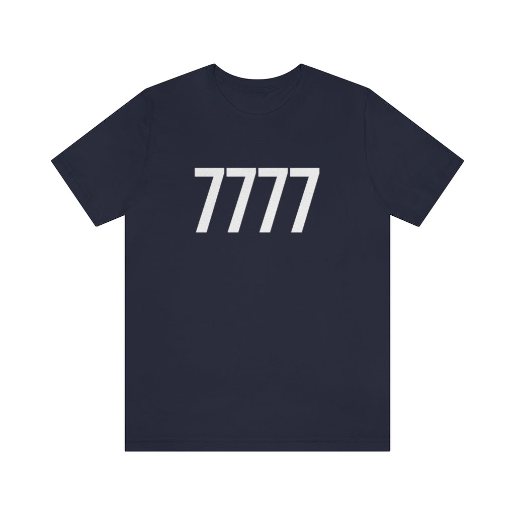 Navy T-Shirt 7777 T-Shirt Angel Number Tee Shirt with Numbers On Them for Numbered Outfit Petrova Designs