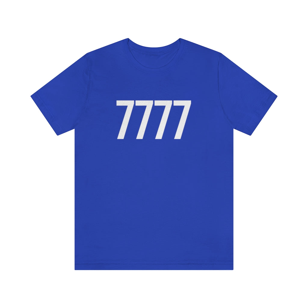 True Royal T-Shirt 7777 T-Shirt Angel Number Tee Shirt with Numbers On Them for Numbered Outfit Petrova Designs