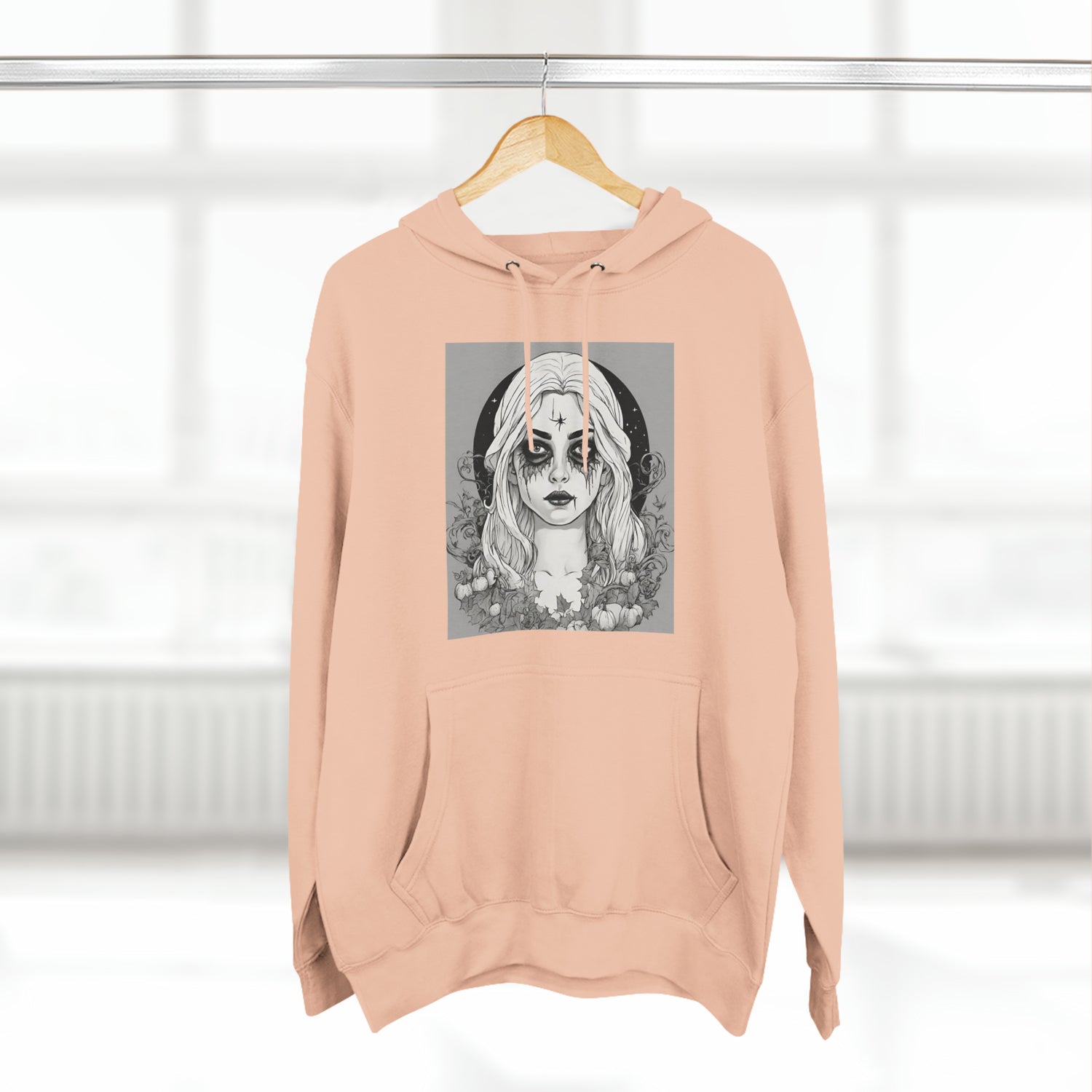 Pale Pink Hoodie Halloween Sweatshirt Aesthetic for Hoody Halloween Costume this Fall Petrova Designs