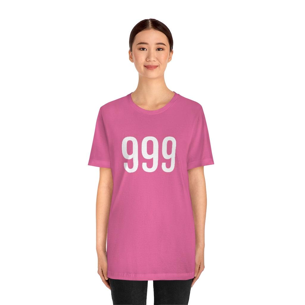 T-Shirt 999 T-Shirt Angel Number Tee Shirt with Numbers On Them for Numbered Outfit Petrova Designs