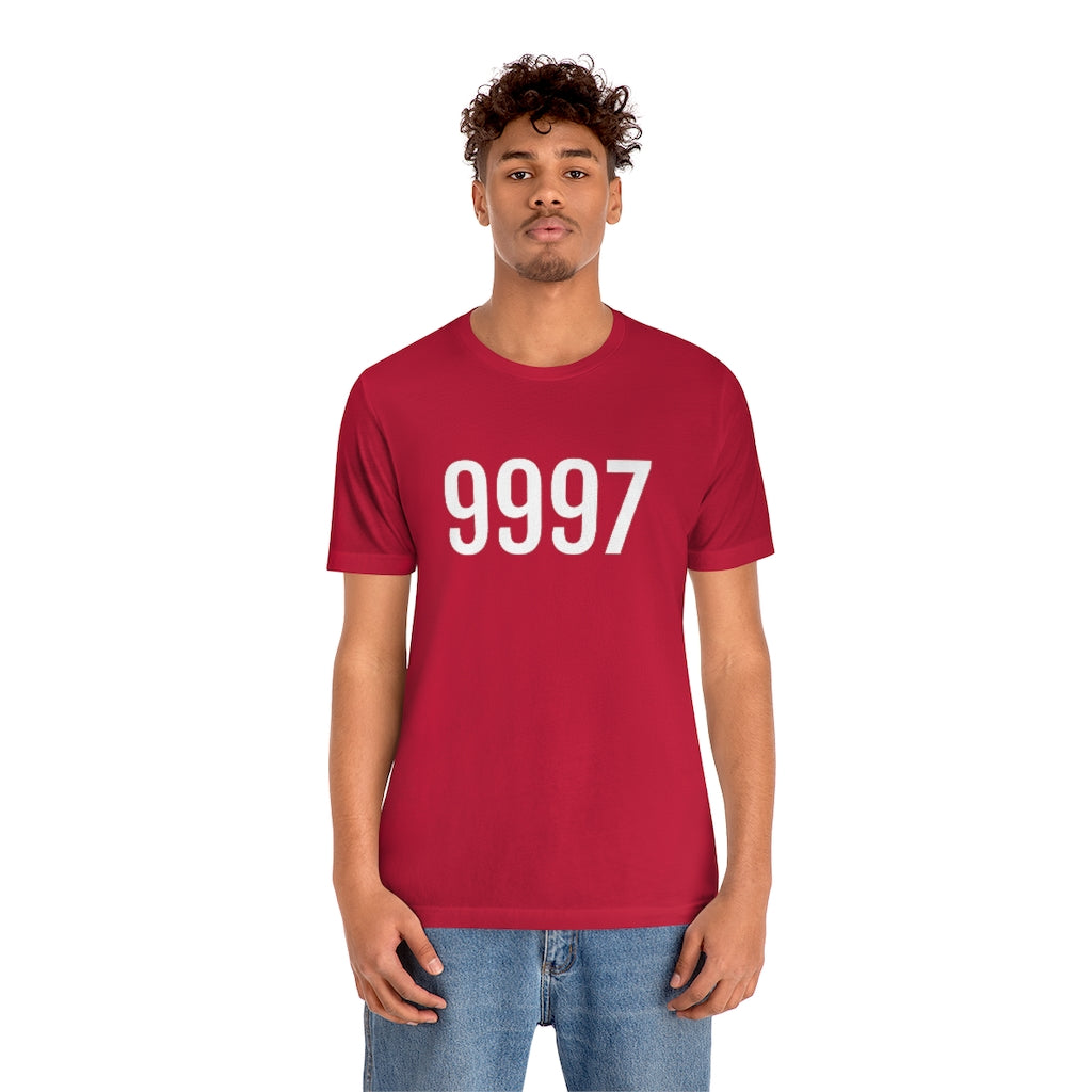 T-Shirt 9997 Tee Shirt with Numbers On Them for Numbered T-Shirt Outfit Numerology Aesthetic Petrova Designs