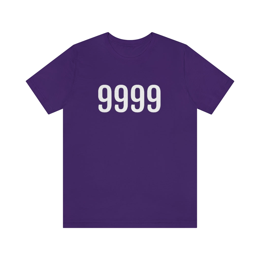 Team Purple T-Shirt 9999 T-Shirt Angel Number Tee Shirt with Numbers On Them for Numbered Outfit Petrova Designs