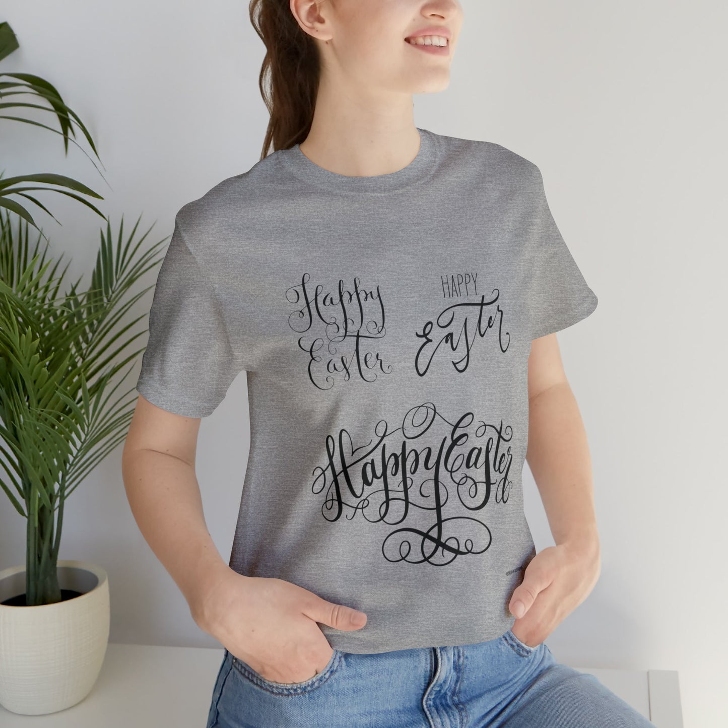 Athletic Heather T-Shirt Easter Graphic Tees Men's and Women's Bella Canvas Shirts for Colorful Tshirt Outfit Petrova Designs
