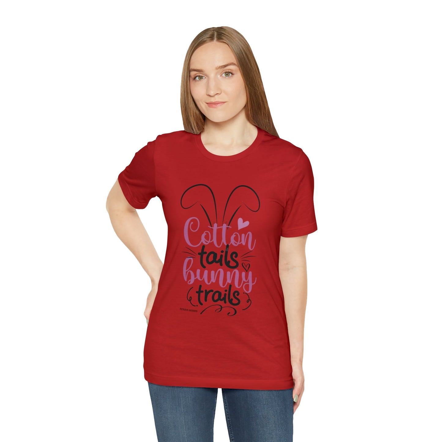 T-Shirt Easter Text Shirt for Men & Women Black Bella Canvas Shirts for Tshirt Outfit Aesthetic Bunny Ears Petrova Designs