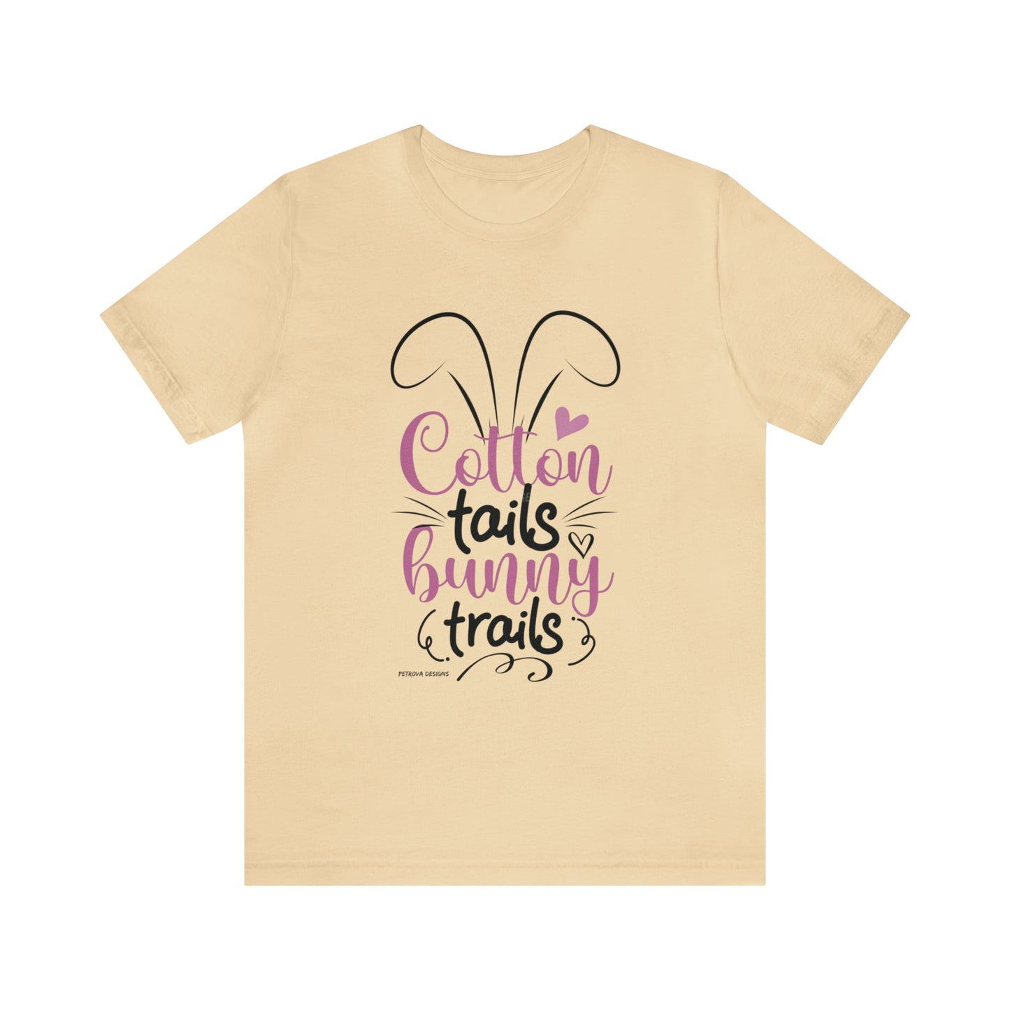 T-Shirt Easter Text Shirt for Men & Women Black Bella Canvas Shirts for Tshirt Outfit Aesthetic Bunny Ears Petrova Designs