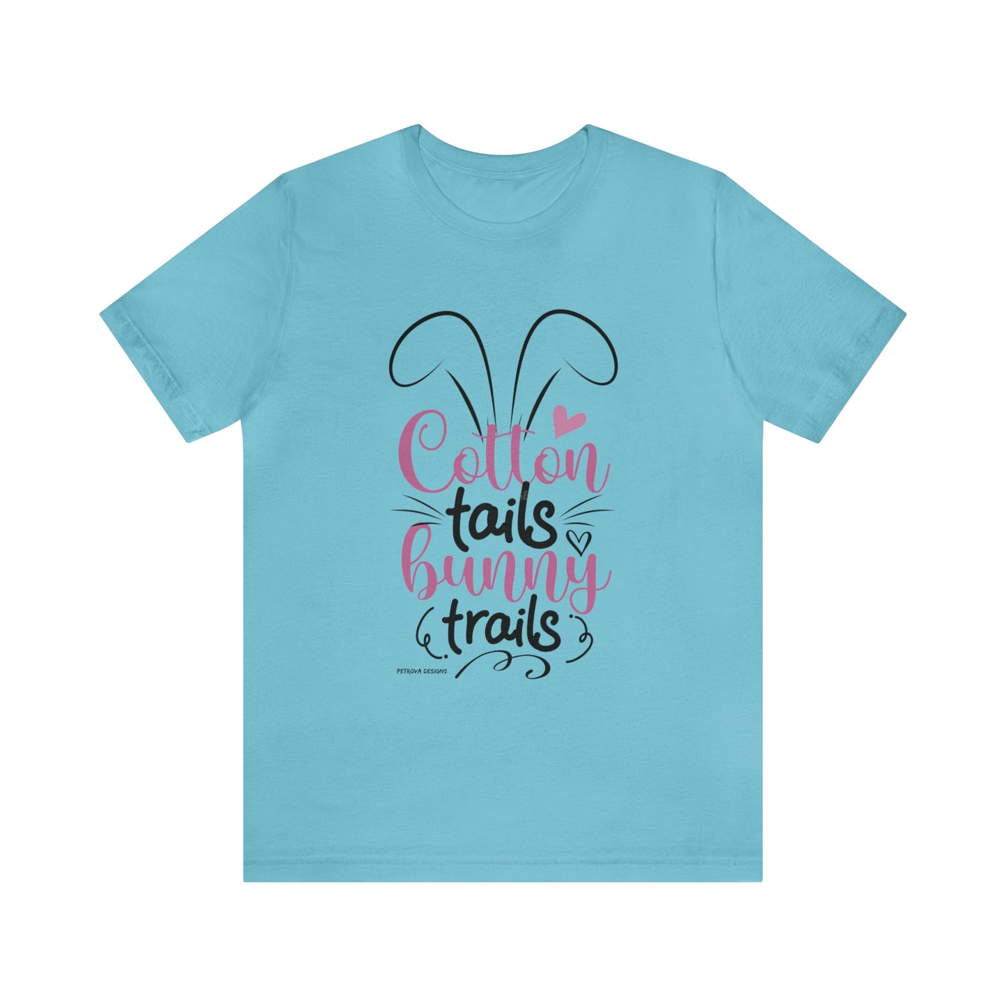 T-Shirt Easter Text Shirt for Men & Women Black Bella Canvas Shirts for Tshirt Outfit Aesthetic Bunny Ears Petrova Designs