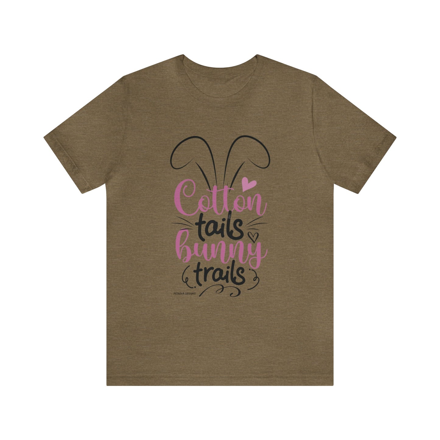 T-Shirt Easter Text Shirt for Men & Women Black Bella Canvas Shirts for Tshirt Outfit Aesthetic Bunny Ears Petrova Designs