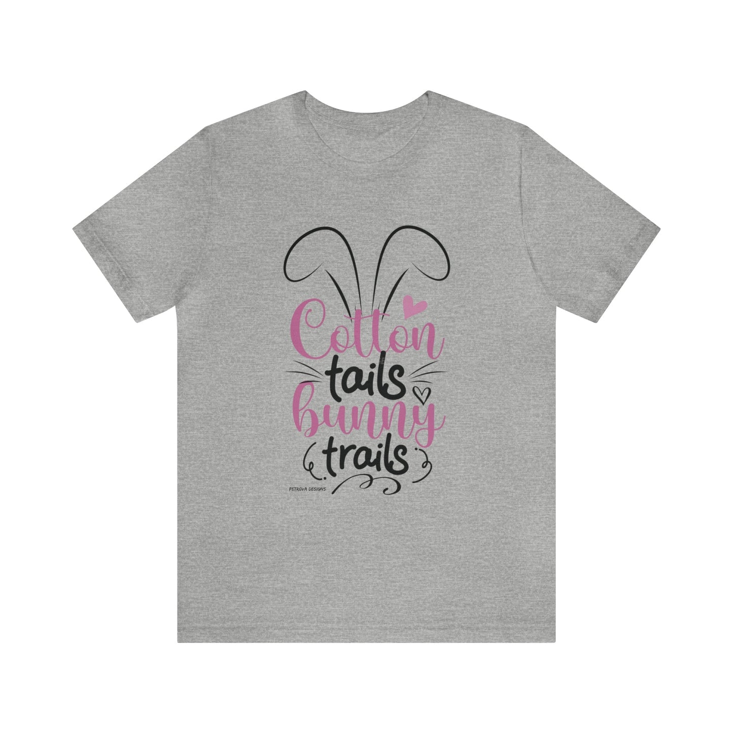 T-Shirt Easter Text Shirt for Men & Women Black Bella Canvas Shirts for Tshirt Outfit Aesthetic Bunny Ears Petrova Designs