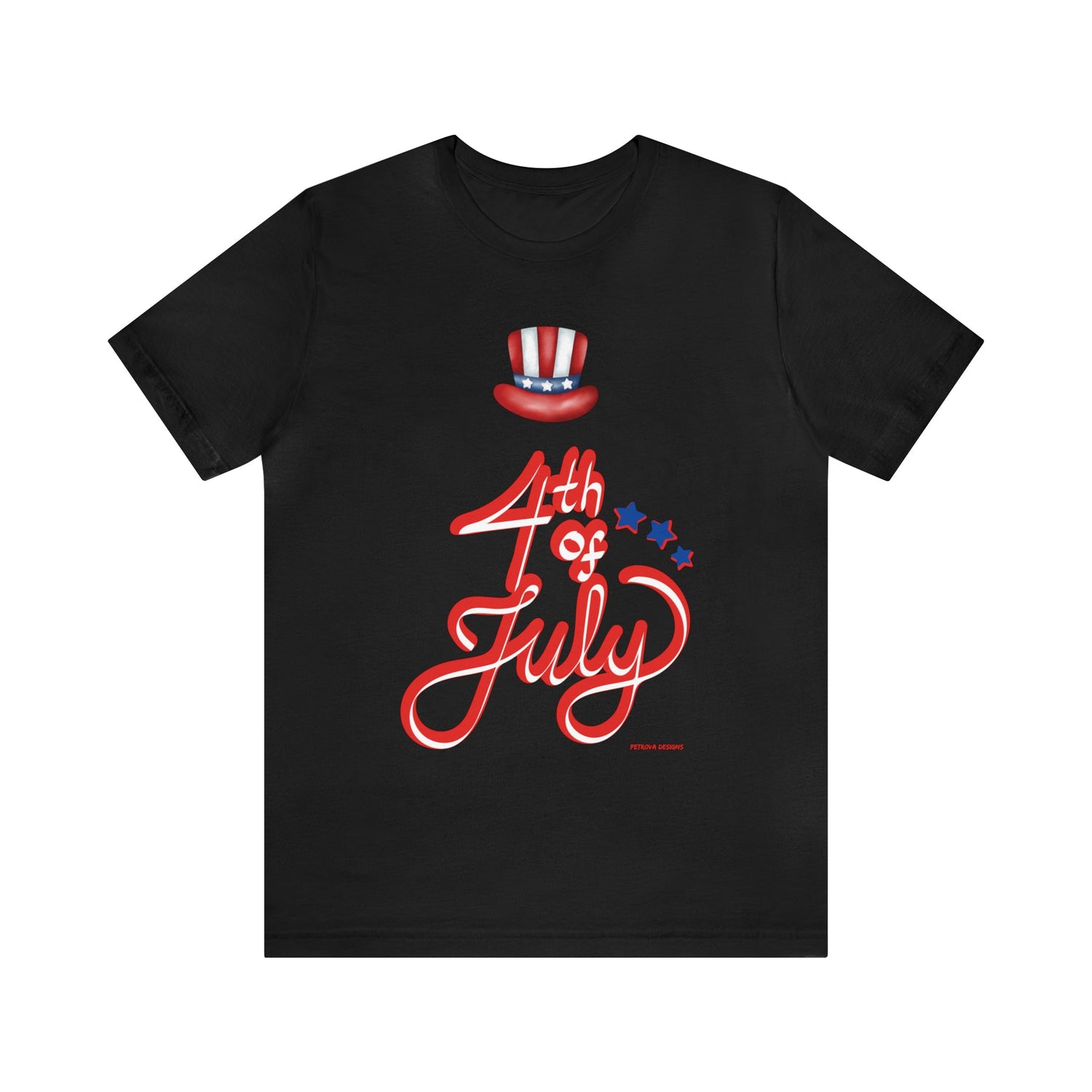 T-Shirt Graphic Tees for Men and Women Graphic Tee Shirts for Black Tshirt Outfits 4th July Petrova Designs