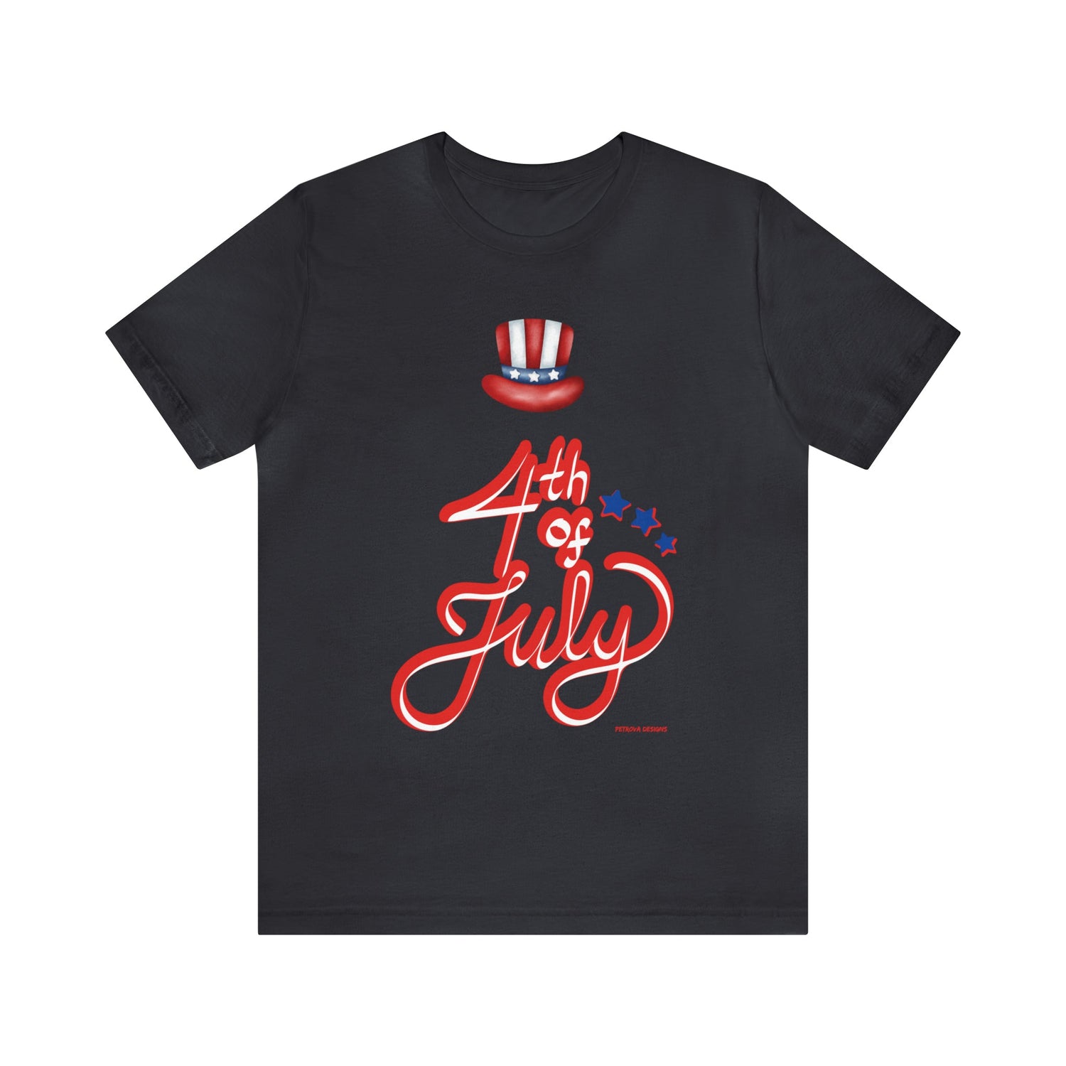 T-Shirt Graphic Tees for Men and Women Graphic Tee Shirts for Black Tshirt Outfits 4th July Petrova Designs