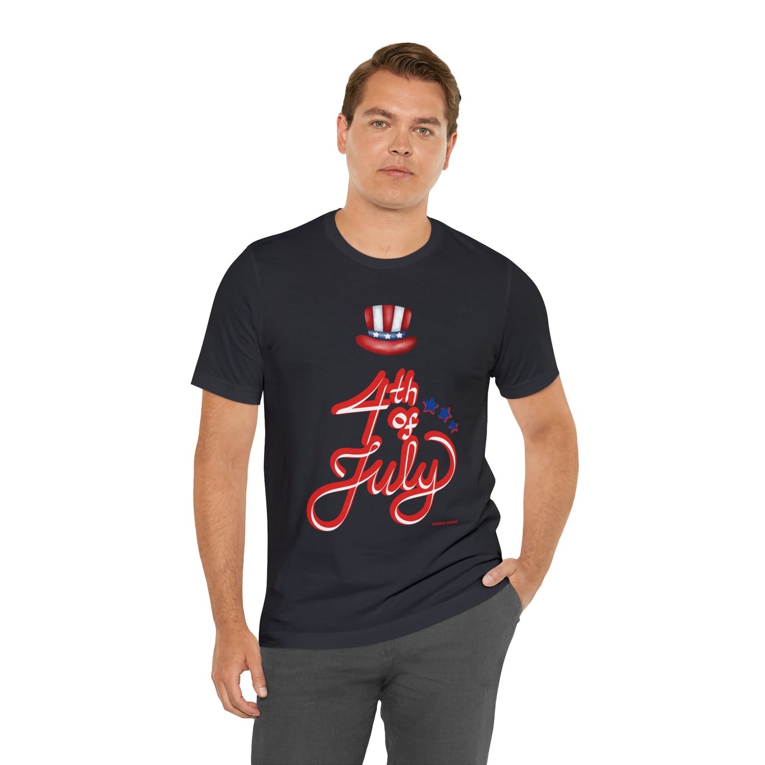 T-Shirt Graphic Tees for Men and Women Graphic Tee Shirts for Black Tshirt Outfits 4th July Petrova Designs