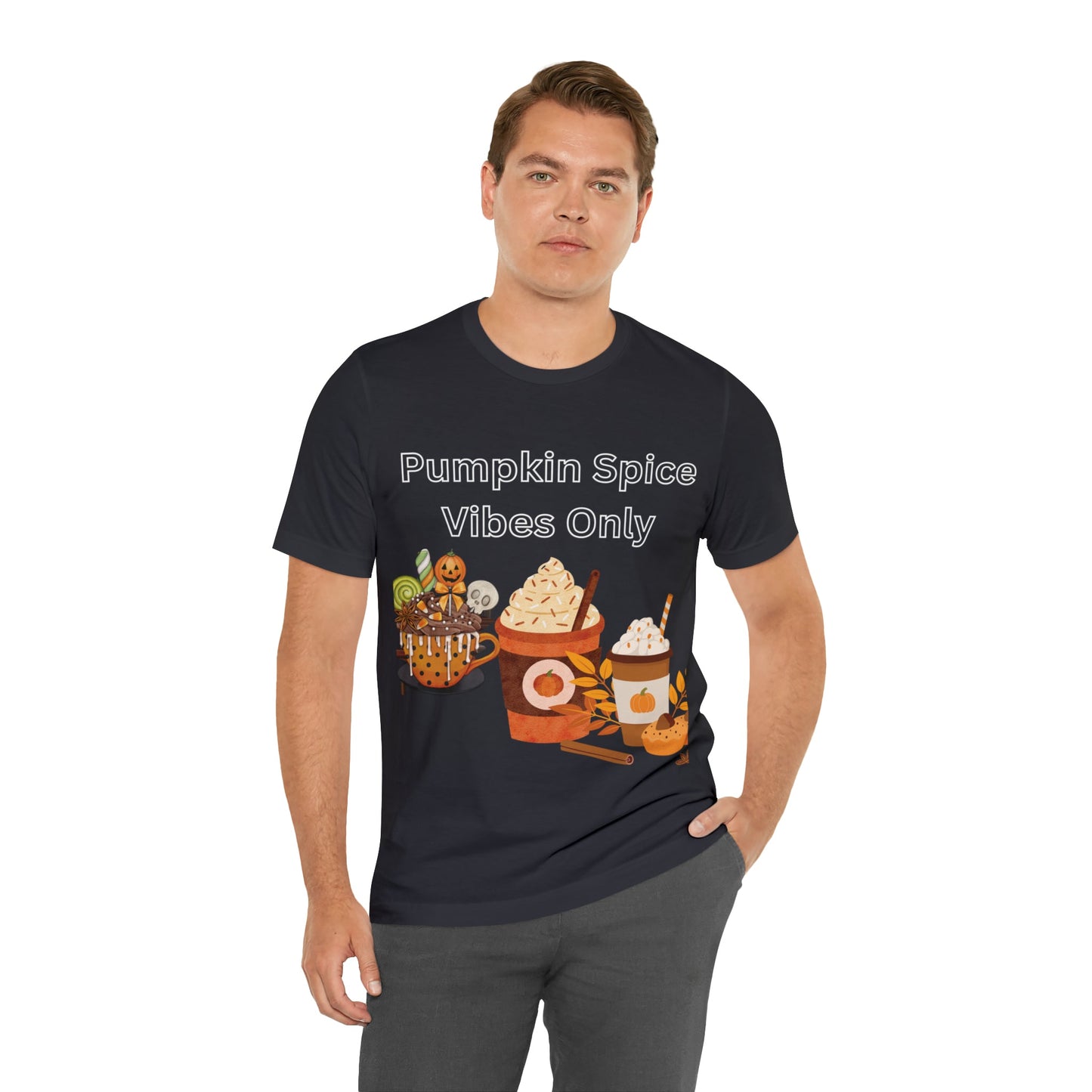 T-Shirt Graphic Tees for Men and Women Graphic Tee Shirts for Black Tshirt Outfits Autumn Pumpkin Spice Petrova Designs