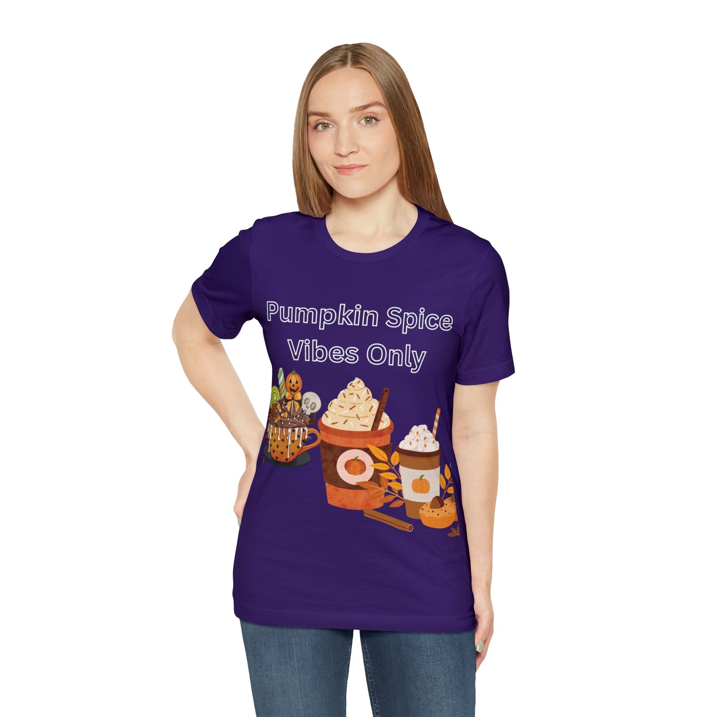T-Shirt Graphic Tees for Men and Women Graphic Tee Shirts for Black Tshirt Outfits Autumn Pumpkin Spice Petrova Designs