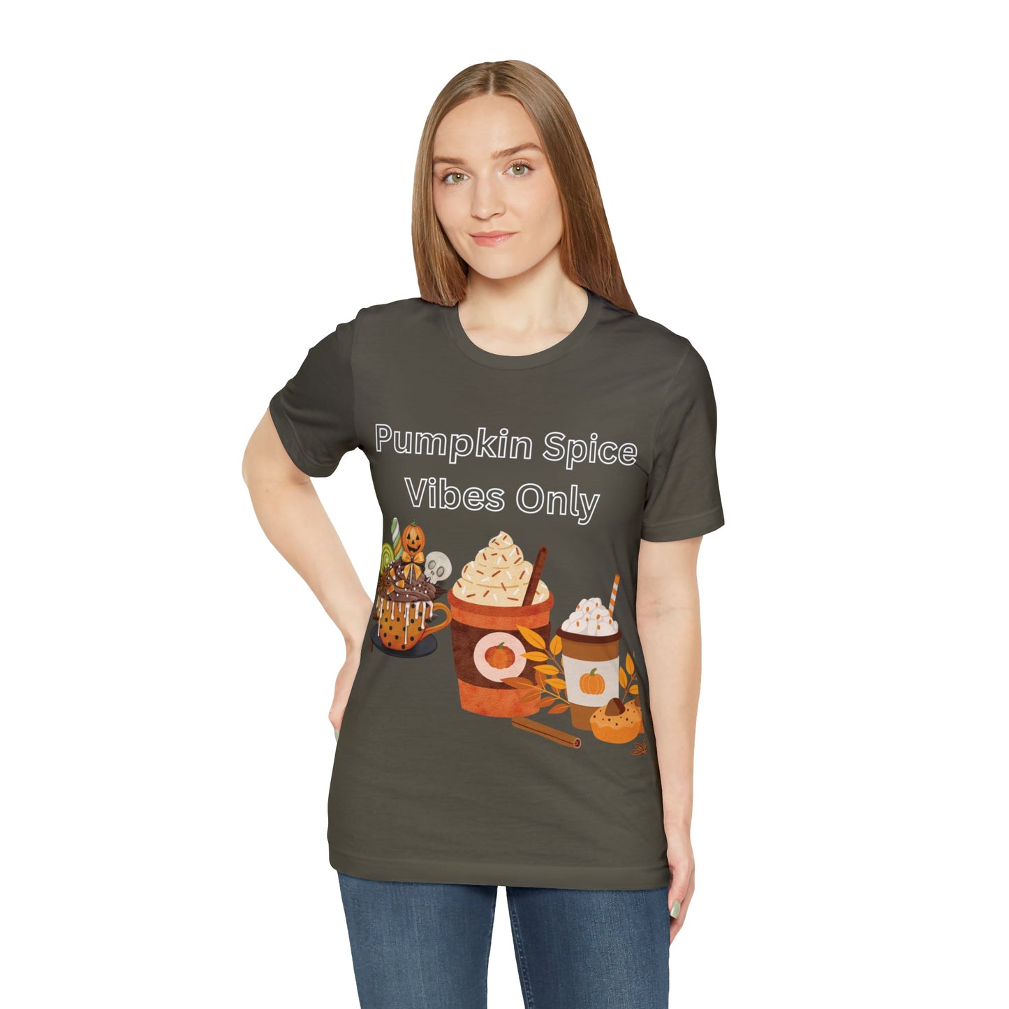 T-Shirt Graphic Tees for Men and Women Graphic Tee Shirts for Black Tshirt Outfits Autumn Pumpkin Spice Petrova Designs