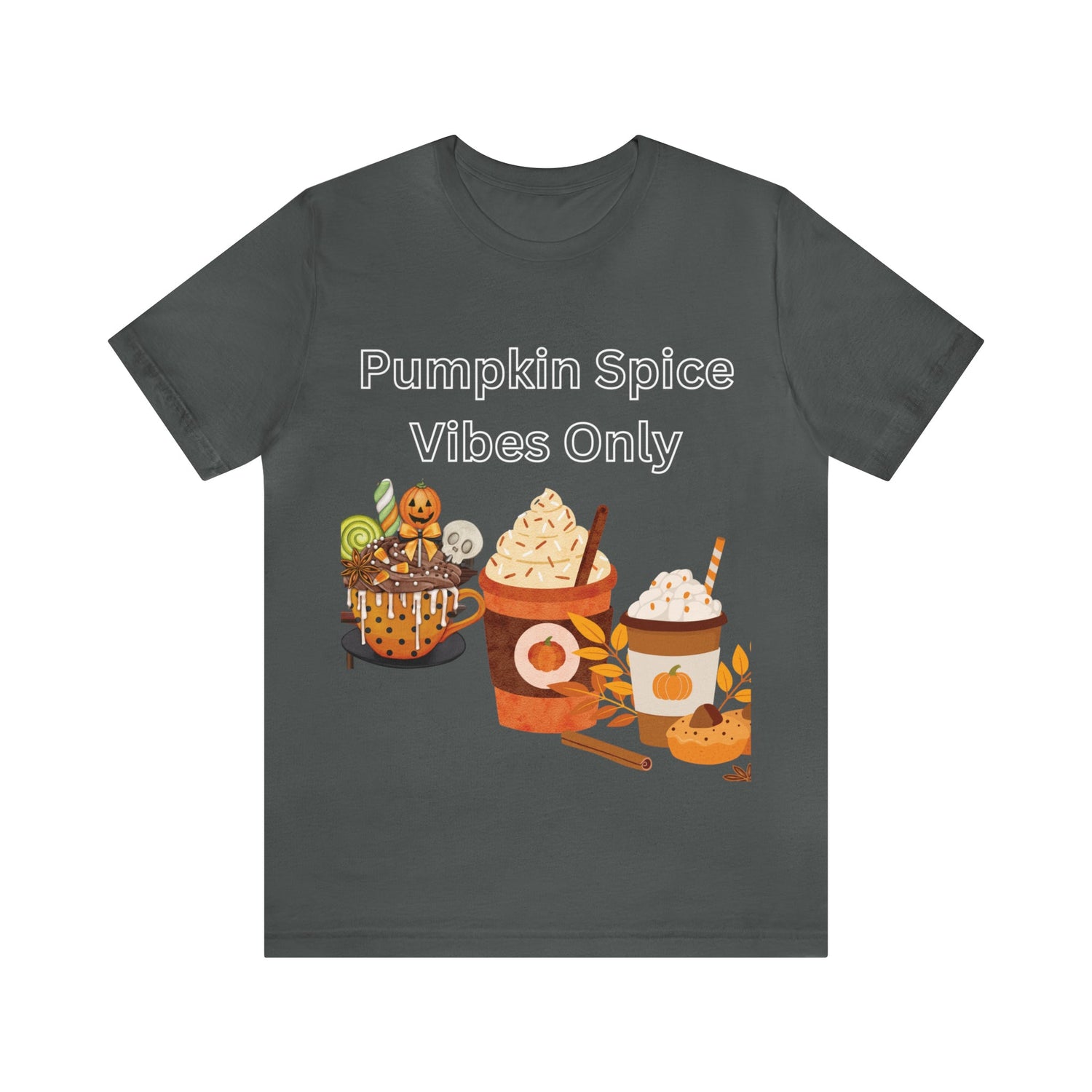 T-Shirt Graphic Tees for Men and Women Graphic Tee Shirts for Black Tshirt Outfits Autumn Pumpkin Spice Petrova Designs
