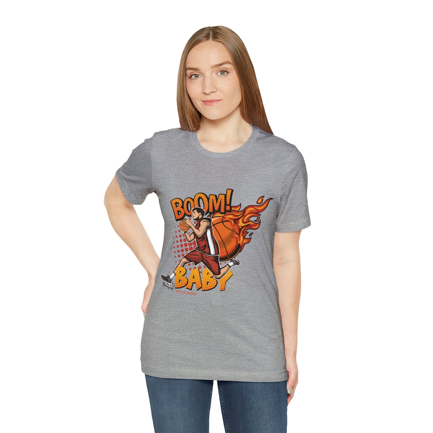 T-Shirt Graphic Tees for Men and Women Graphic Tee Shirts for Black Tshirt Outfits Basketball Petrova Designs